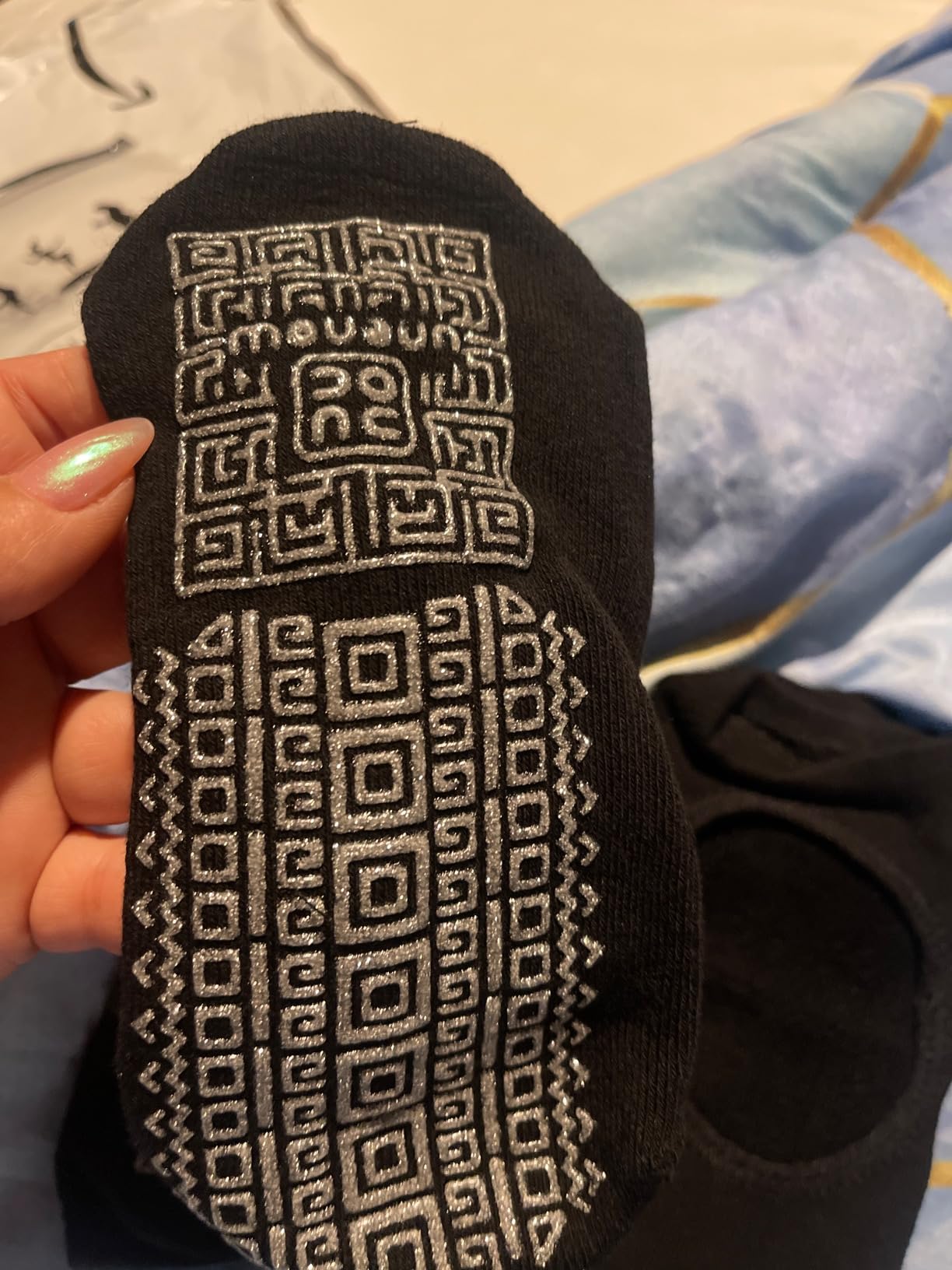 Non Slip Grip Yoga Socks for Women with Cushion for Pilates, Barre, Home | Breathable cotton, Ankle High, Cushioned Sole, Anti Skid, Grippy Socks for Yoga, Pregnant, Elderly, Hospital, Barefoot customer photo 2