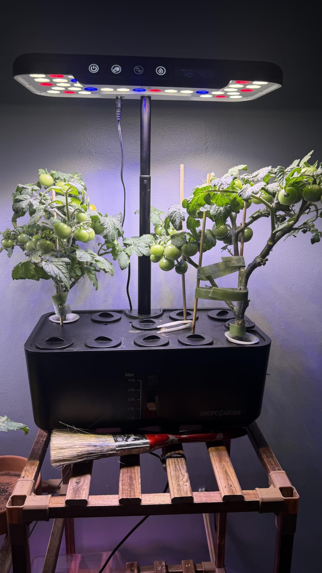 Ahopegarden Hydroponics Growing System Herb Garden: 10 Pods Indoor Garden Kit with LED Grow Light and Smart Temp & Humidity Display - Plant Germination Kit for Home Kitchen customer photo 1