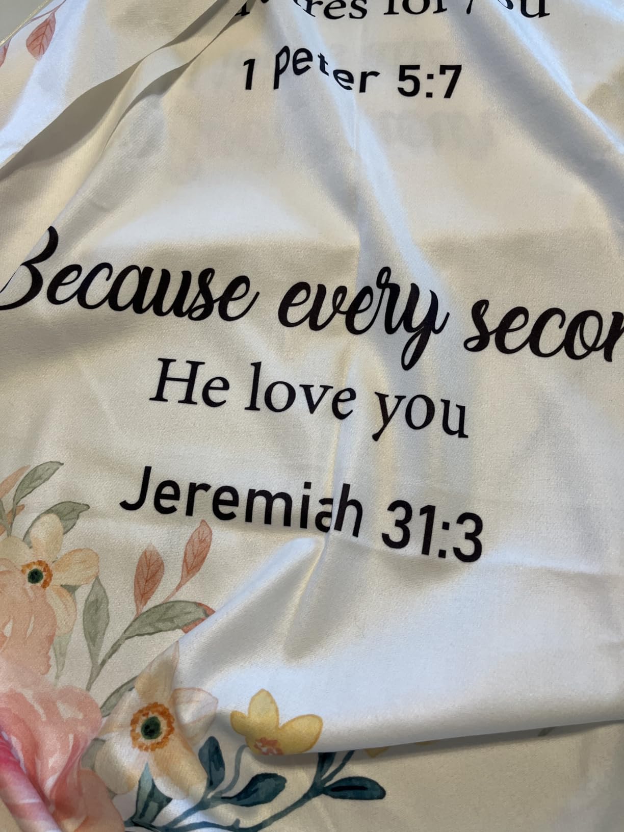 Christian Prayer Shawl for Women Floral Tassel Prayer Scarf Religious Gift customer photo 2