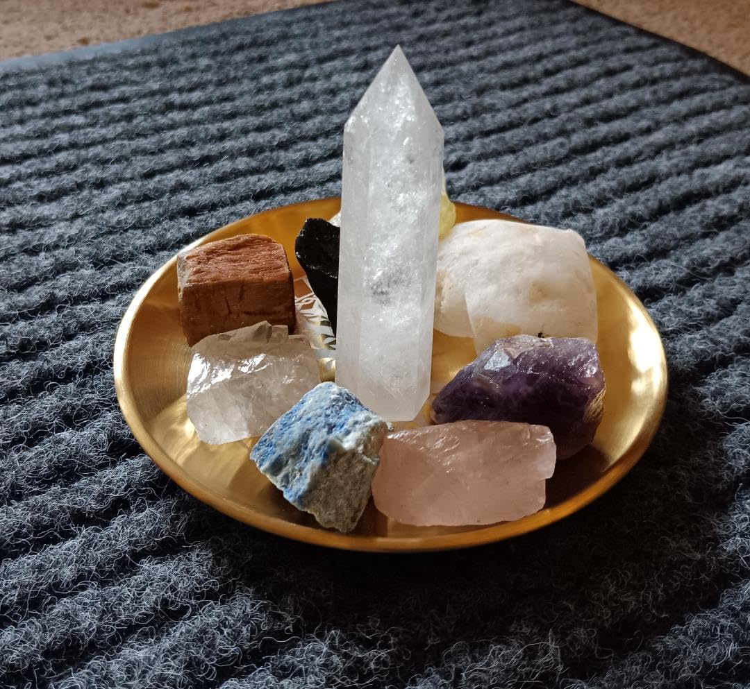7 Chakra Healing Crystals Grid Set - Real Stones, Clear Quartz Tower, Amethyst & Tree of Life Altar Tray - Spiritual Meditation & Reiki Decor for Yoga customer photo 1