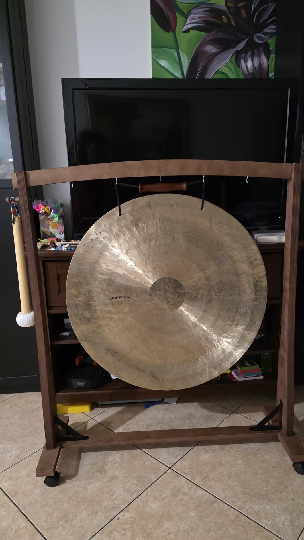 Ripeng Gong Chimes Wood Stand for 22