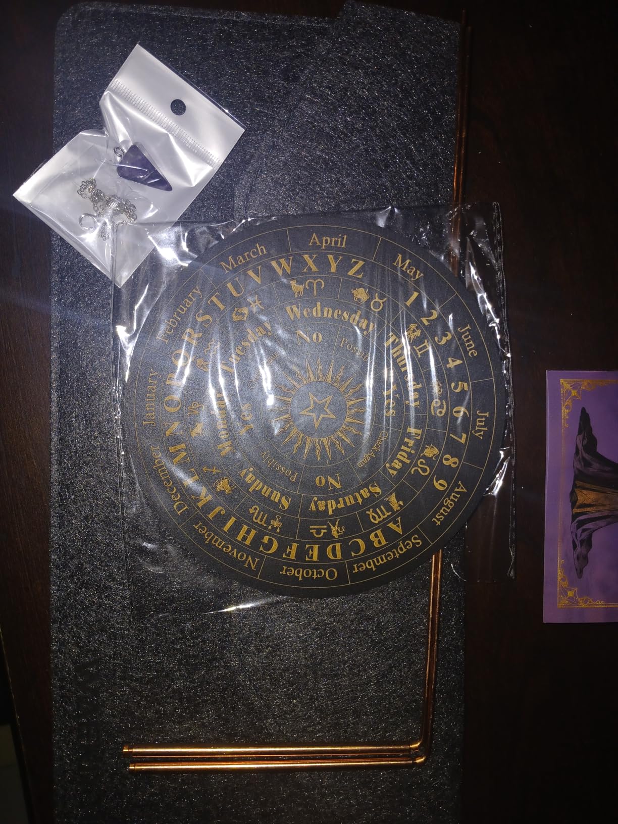 Copper Dowsing Rods Kit 99.9% Pure Copper Divining Rods Pendulum Board Set | With Gift Bag Spiritual Exploration Divination Tools for Water Divining Witching, Energy Healing, Paranormal, Ghost Hunting customer photo 1