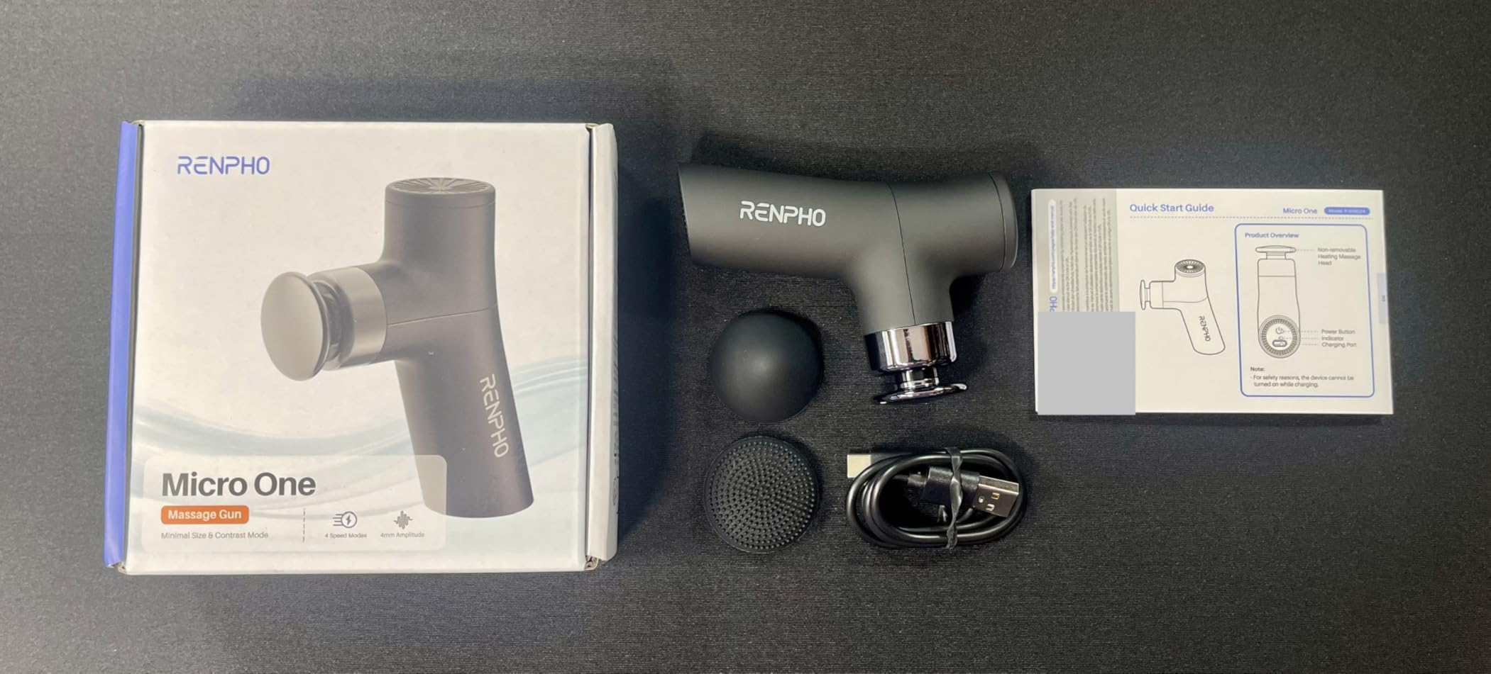 RENPHO Micro One Super Mini Massage Gun for Women Portable | Travel Massager for Muscle Relief, FSA Approved, 4-Speed Percussion Massage Gun for Office, Home & Daily Comfort, HSA customer photo 2