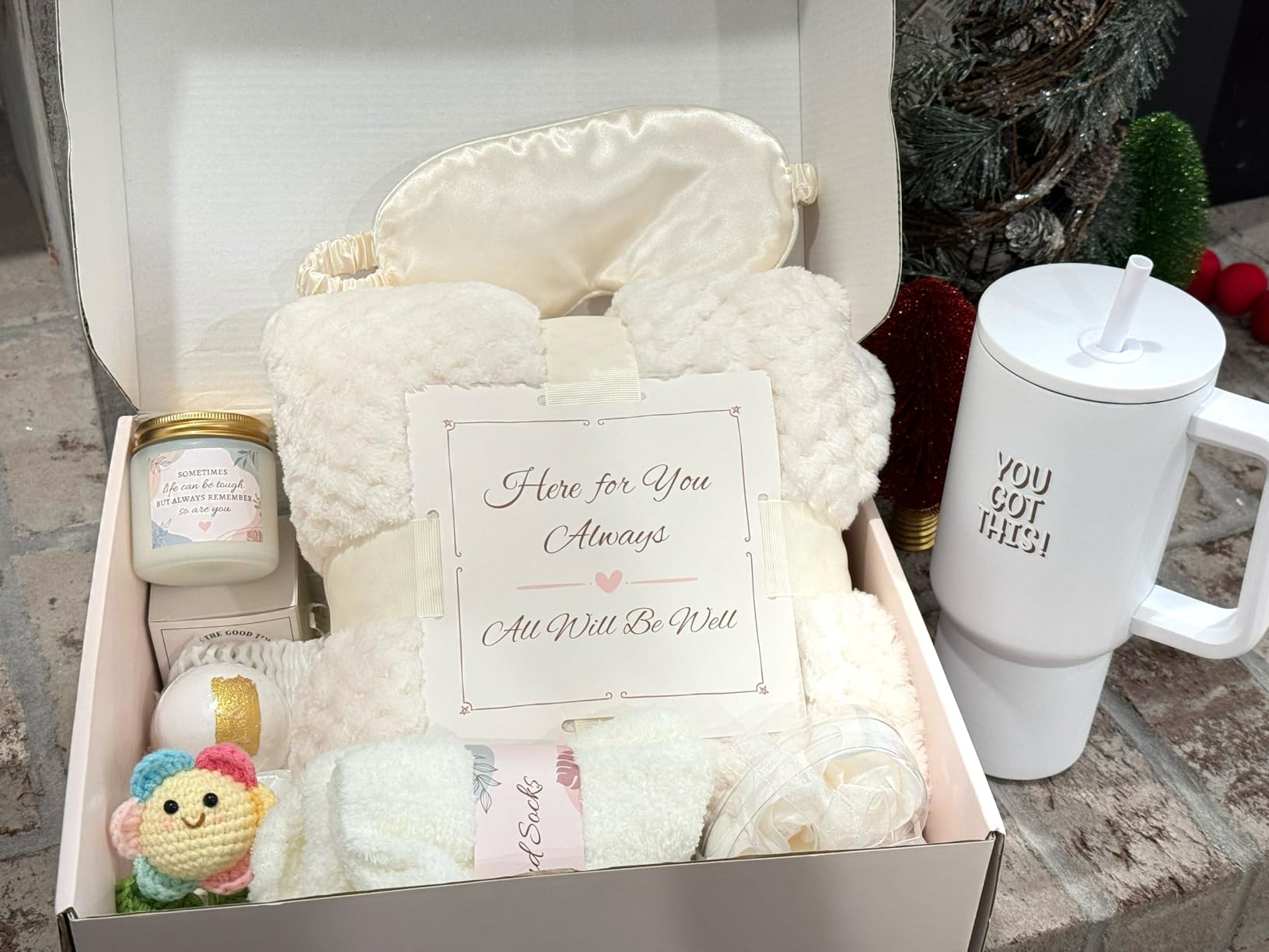 Christian Gifts for Women Faith, Religious Inspirational Catholic Encouragement Gift Sets, Unique Spiritual Christmas Birthday Gift Basket for Her Mom Grandma Sister Aunt Teacher Friend Wife w/Blanket customer photo 2