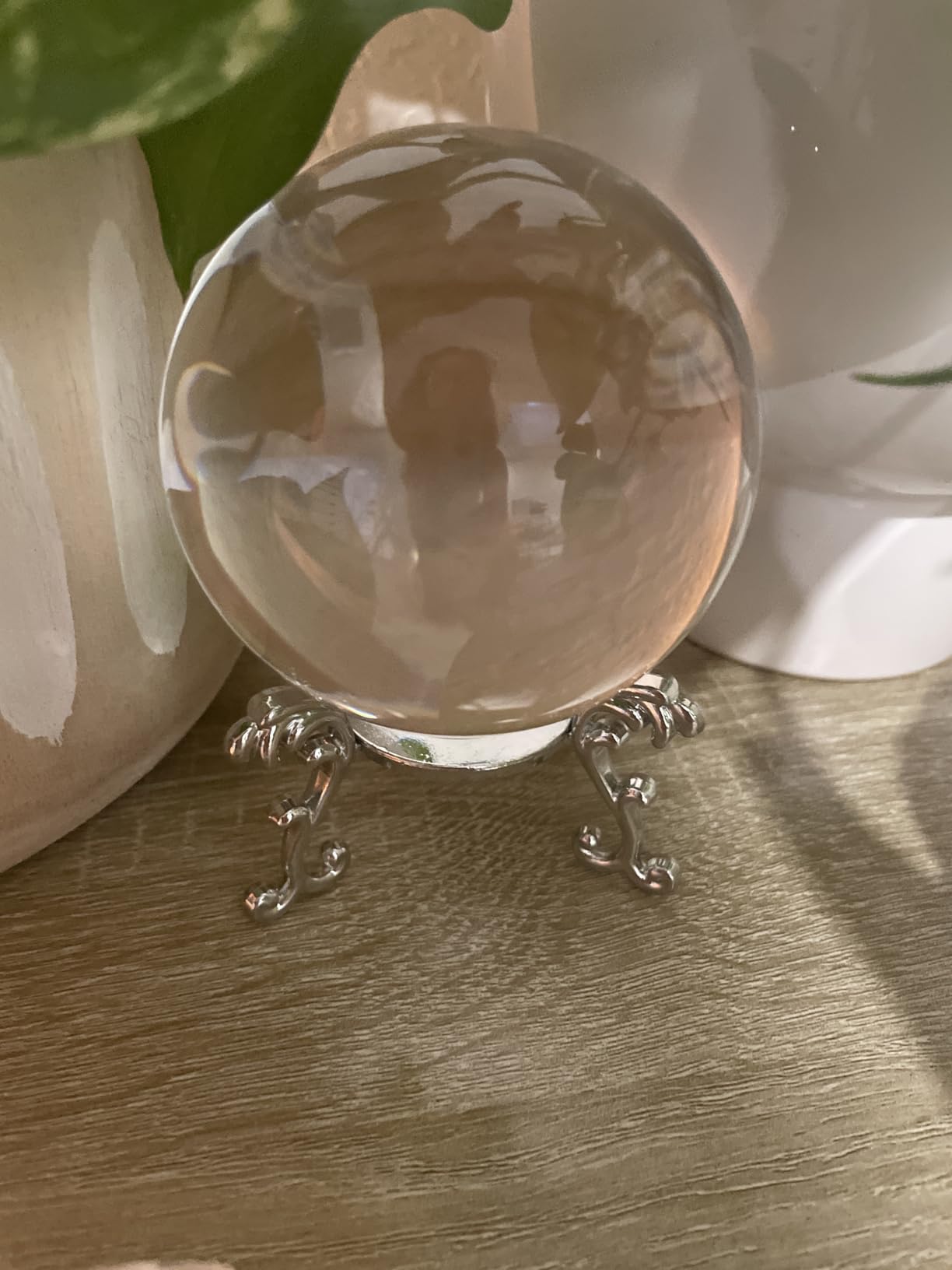 K9 Crystal Ball with Stand, Elegant Crystal Sphere Decor | Premium Optical Clarity with Smooth Polished Surface and Brilliant Light Reflection customer photo 1