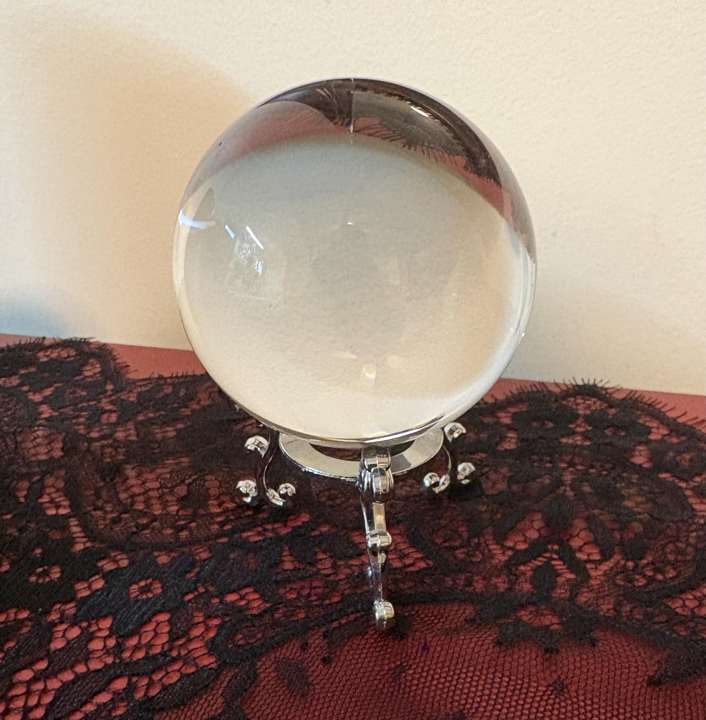 K9 Crystal Ball with Stand, Elegant Crystal Sphere Decor | Premium Optical Clarity with Smooth Polished Surface and Brilliant Light Reflection customer photo 2