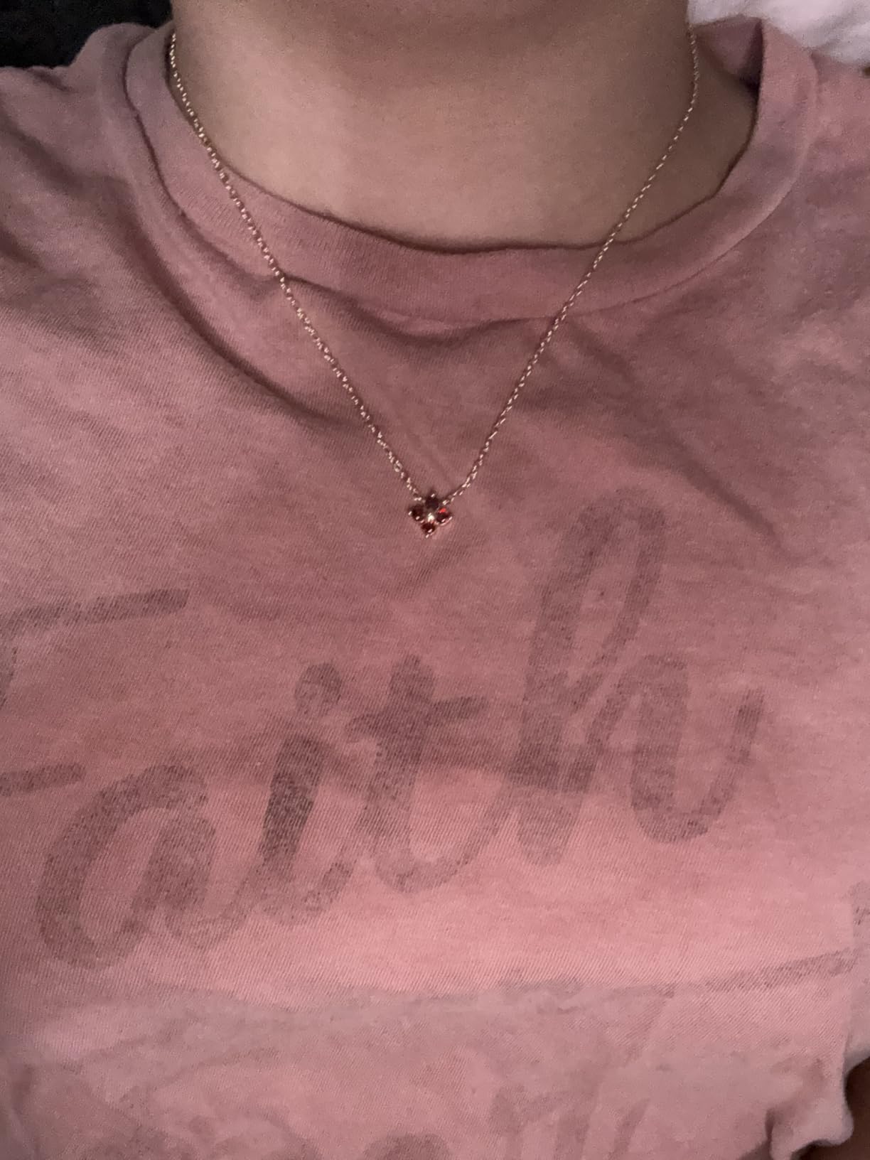 Birthstone Gold Necklaces for Women Dainty 14K Gold Plated Necklace customer photo 1