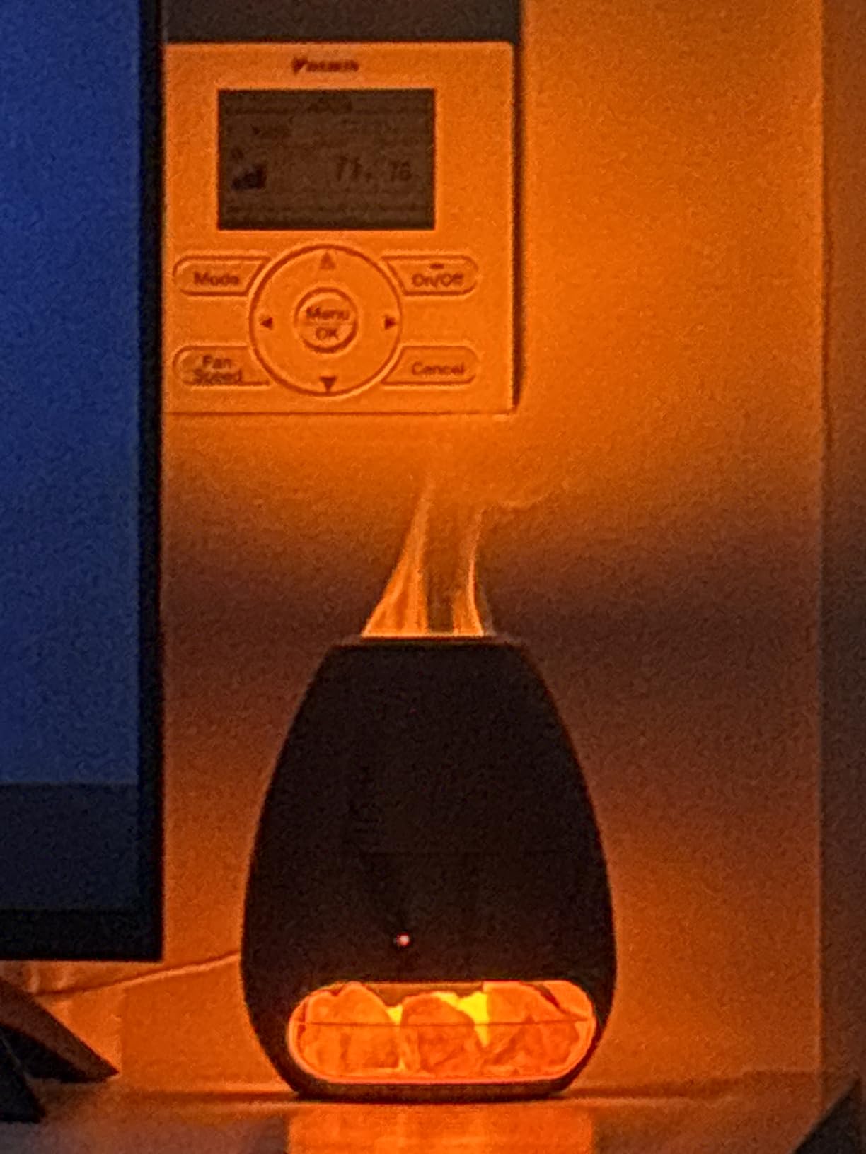 Dialan's Essential Oil Diffuser with Flame Effect Ultrasonic Himalayan Salt Lamp Diffuser Ultrasonic Cool Mist Humidifier Aromatherapy Diffuser with Auto Off for Home Office Gift - 100ml Wood Grain customer photo 1