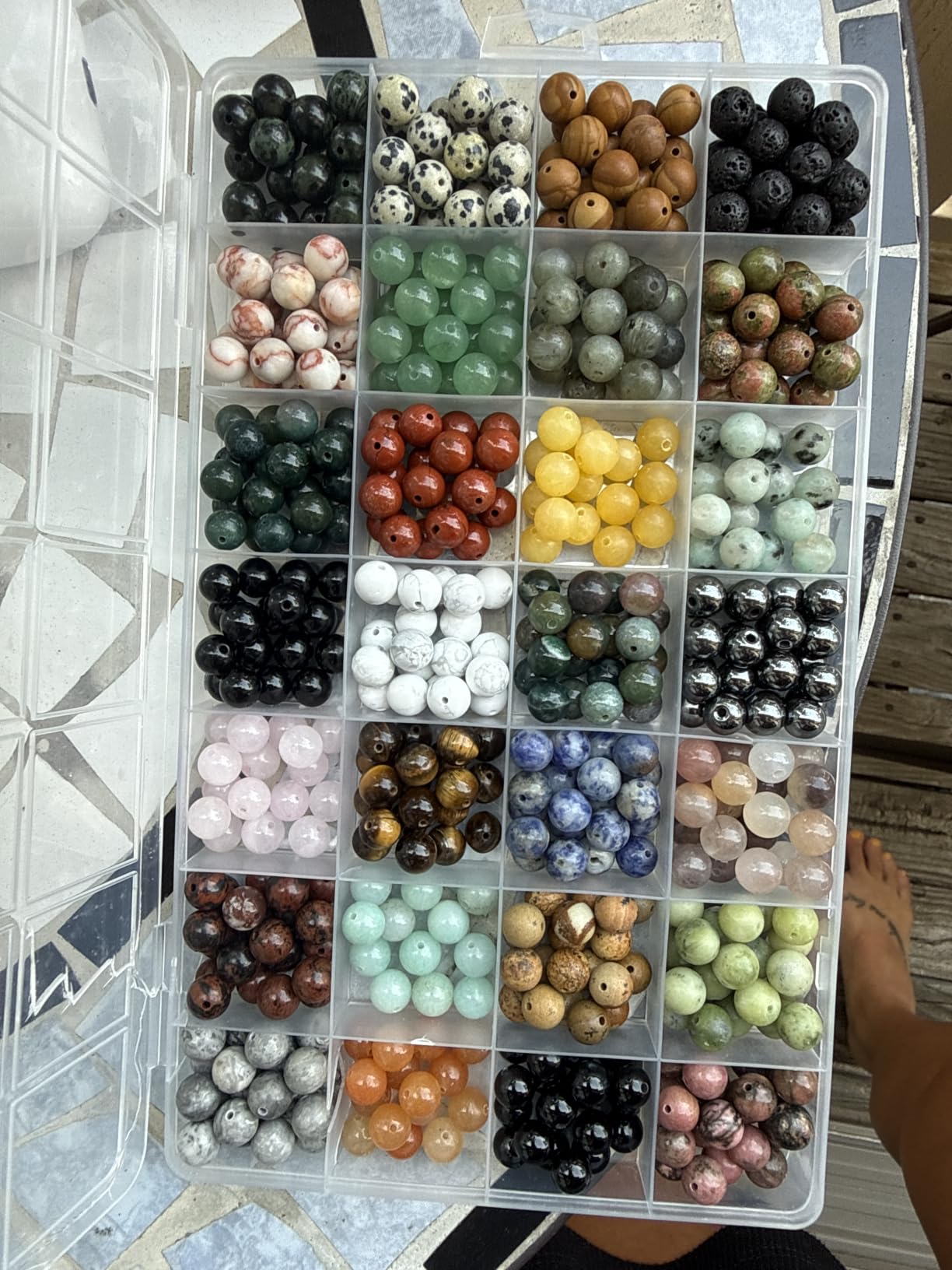 Jewelry Making Supplies Kits Natural Stone Beads with Spacer for DIY Craft | 8mm Gemstone Beadsing Bracelet Necklace Earrings for Adults customer photo 1