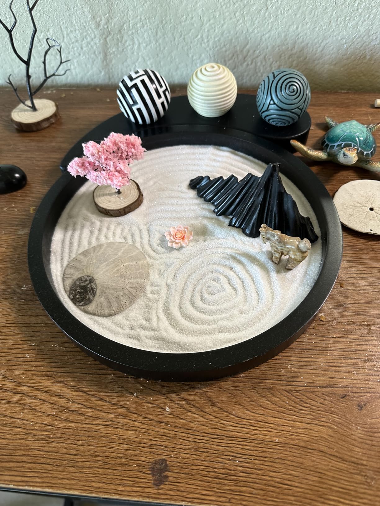 Desktop Zen Garden Kit, Sensory Relaxation Sand Tray Therapy Tool, Home & Office Decor Meditation Sandbox Gift customer photo 1