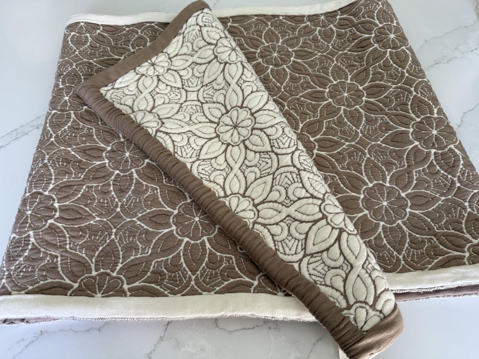 DALISA Organic Cotton Yoga Mat 24x67, Reversible & Seamless, Super Soft Sustainable Exercise Mat with Non-Slip Support, Includes Cotton Carry Bag customer photo 2
