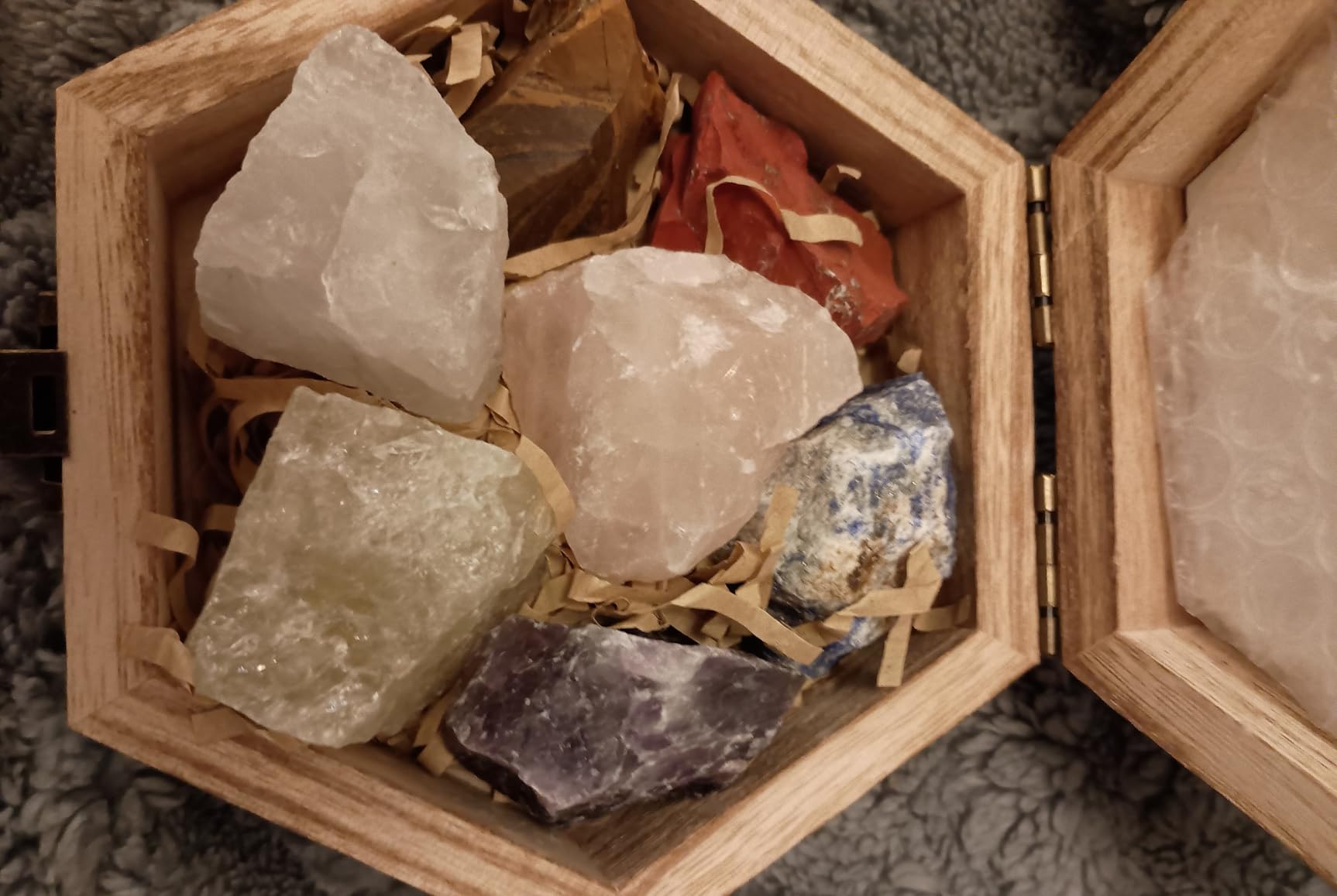 Premium Protection Crystal Set - Energy Shielding Stones | Natural raw crystals for meditation, aura cleansing & energy work. Includes blessing card. Pre-consecrated and ready to gift. customer photo 2