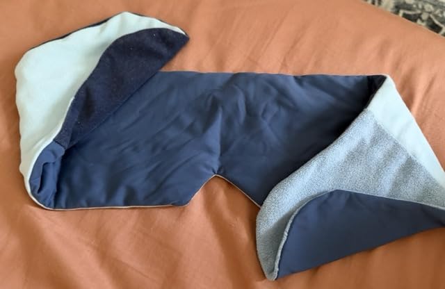 Weighted Sleep Mask for Side Sleepers, 100% Blackout Eye Mask for Sleeping with Adjustable Strap, Dual-Sided Cooling Silk & Warm Cotton Blindfold, Zero Pressure Eye Cover for Travel, Nap & Yoga customer photo 1