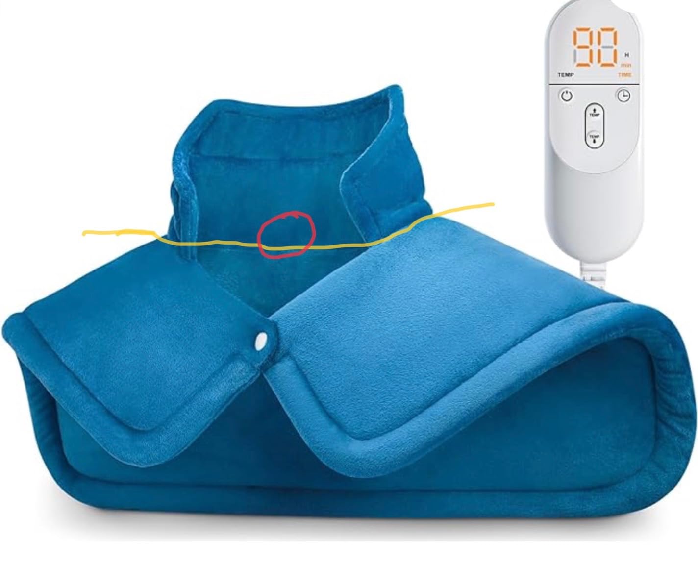 Heating Pad for Neck Shoulders Back, Electric Heat Pads, Weighted Heated Wrap for Daily Relax 6 Heat Settings 4 Auto Timers, 17x23, ETL Certified customer photo 2
