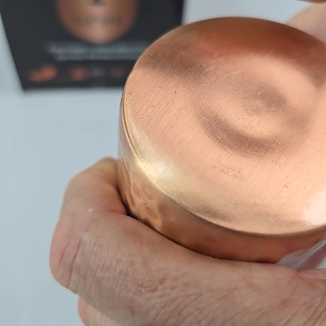 Pure Copper Tumblers Set of 4, Copper Water Glasses, 9 fl oz (265 ml), Handcrafted Hammered Finish, Ayurvedic Copper Drinking Cups for Daily Use, Made in India customer photo 2