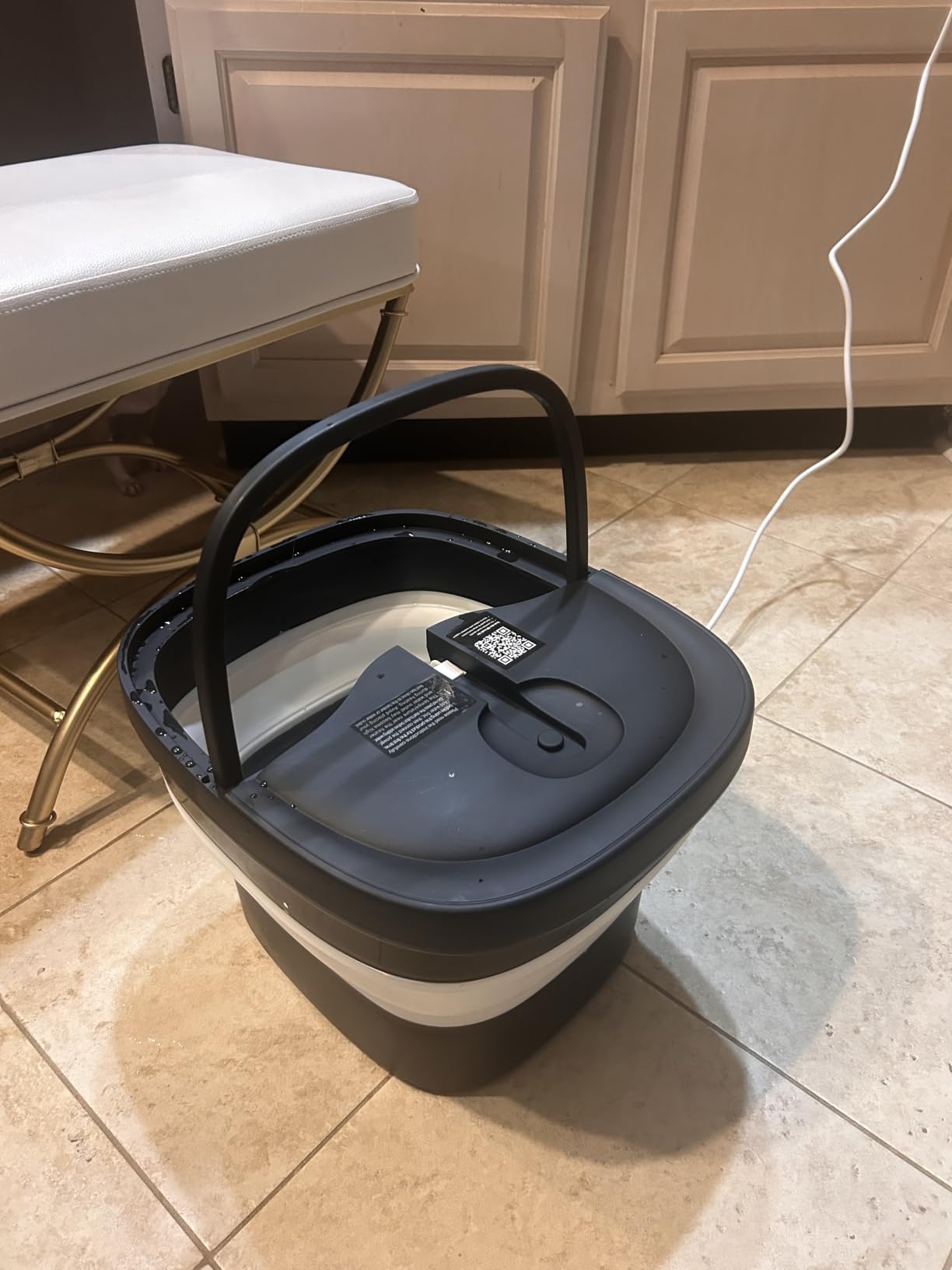HOSPAN Collapsible Foot Spa Electric Rotary Massage, Foot Bath with Heat, Bubble, Remote, and 24 Motorized Shiatsu Massage Balls - FS02A customer photo 1