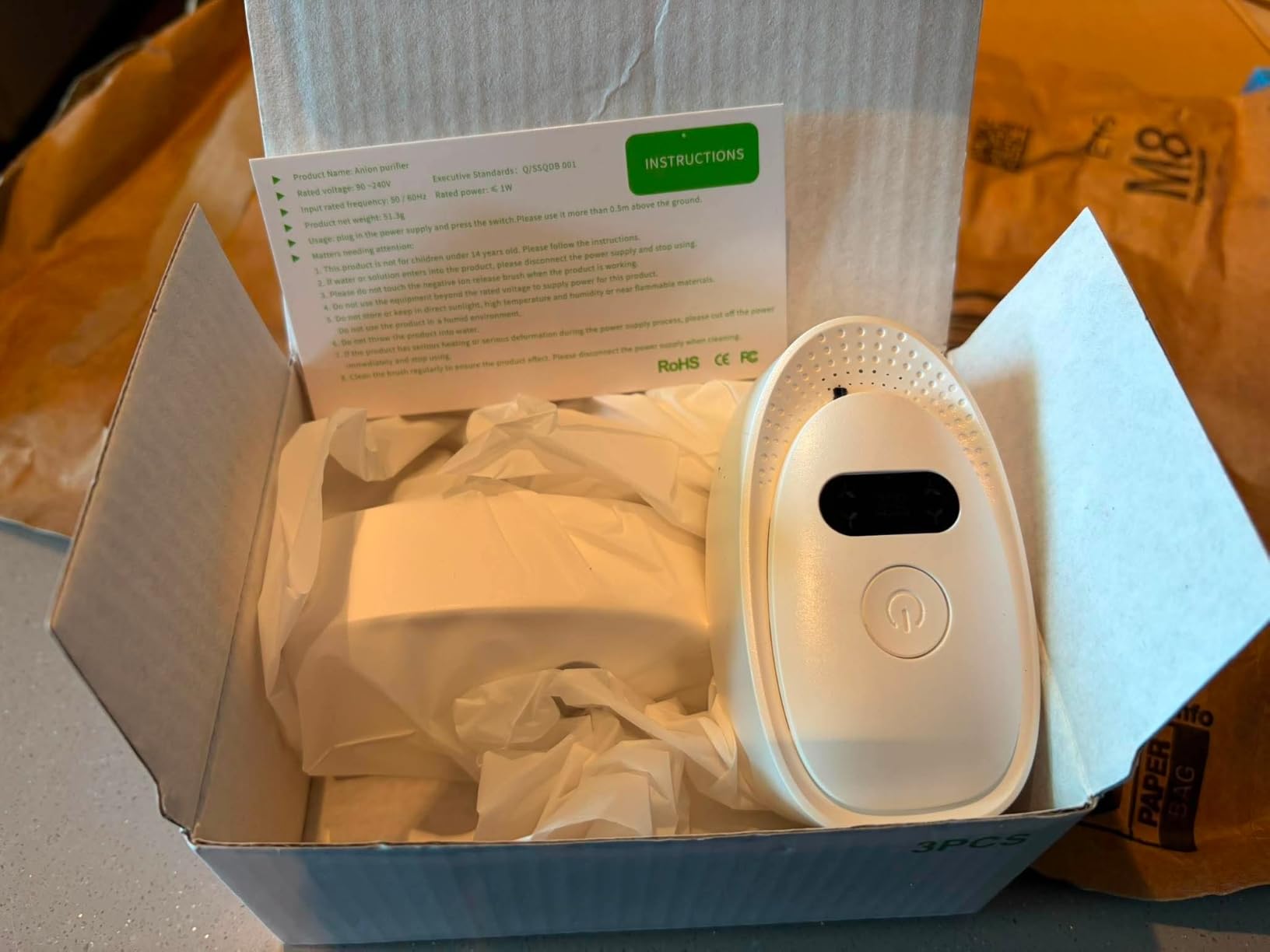 Air Ionizers 3 Pack, Small Negative Ion Air Purifiers for Home, Bedroom, Office, Kitchen & Travel, Low Noise Portable Air Freshener for Odor, Smoke, Dust, Pets, Fresh Odor Eliminator Kit customer photo 2