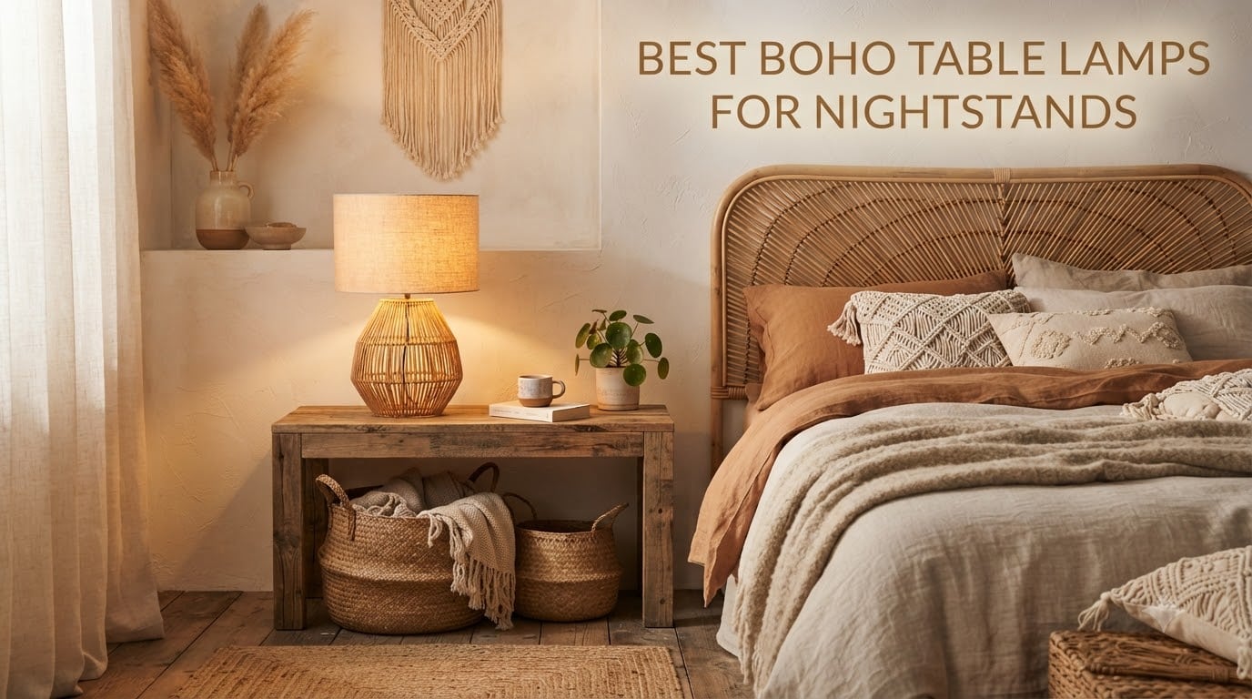 best boho table lamps for nightstands