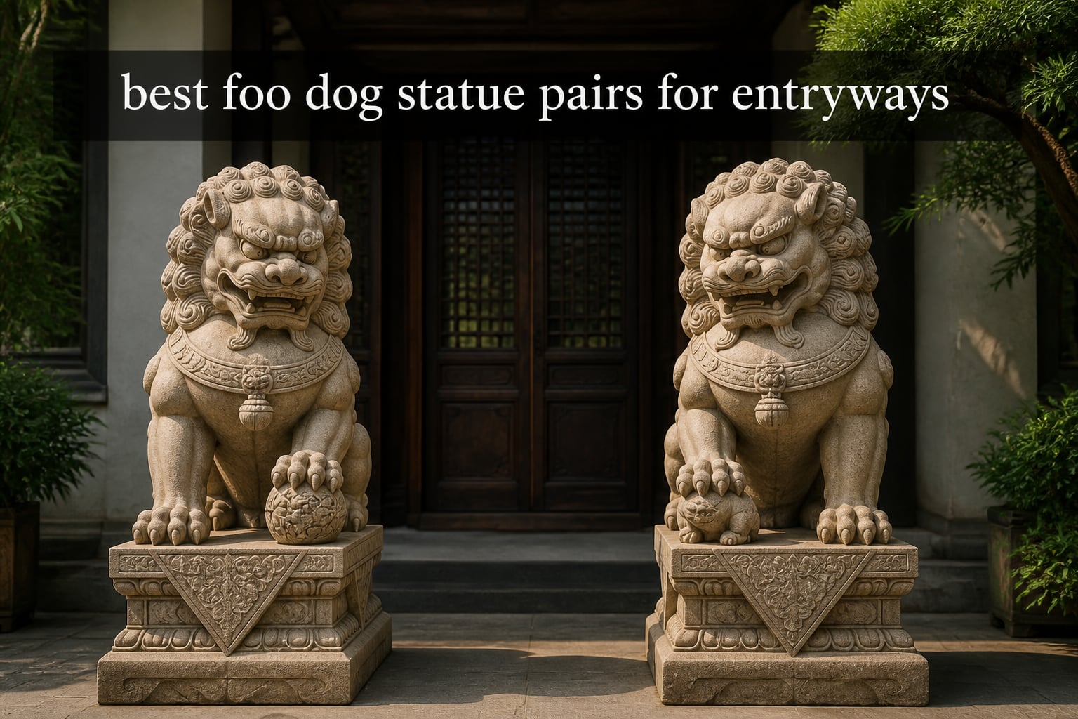 best foo dog statue pairs for entryways