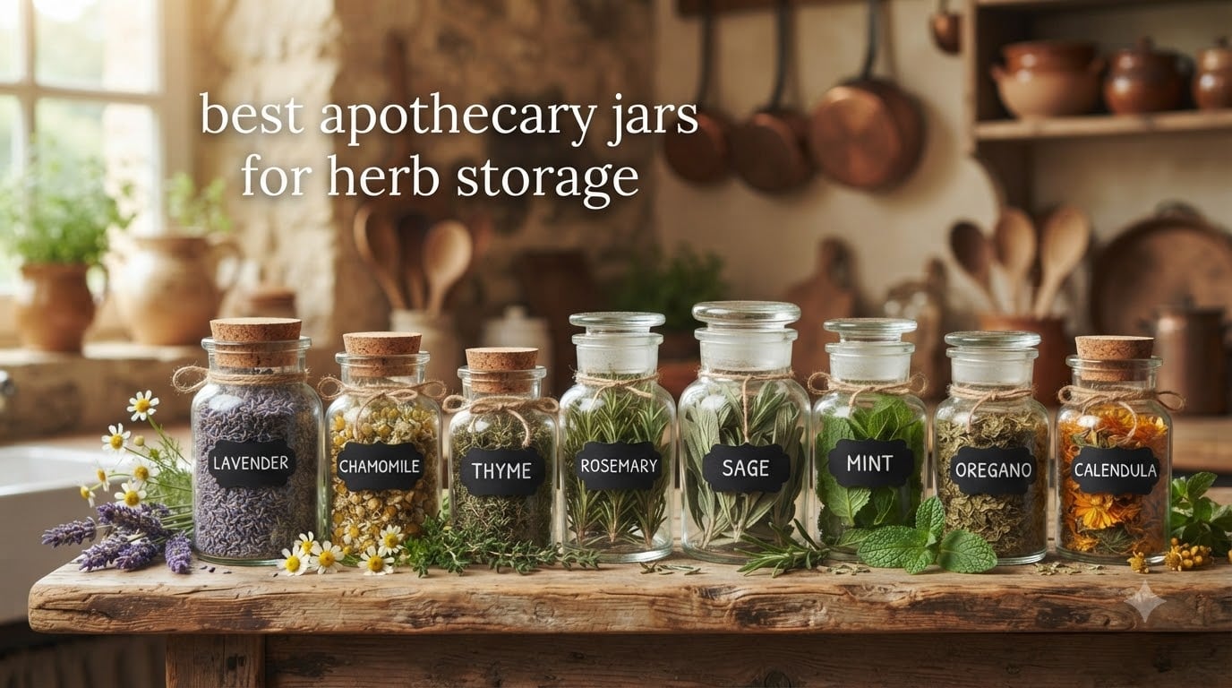 best apothecary jars for herb storage