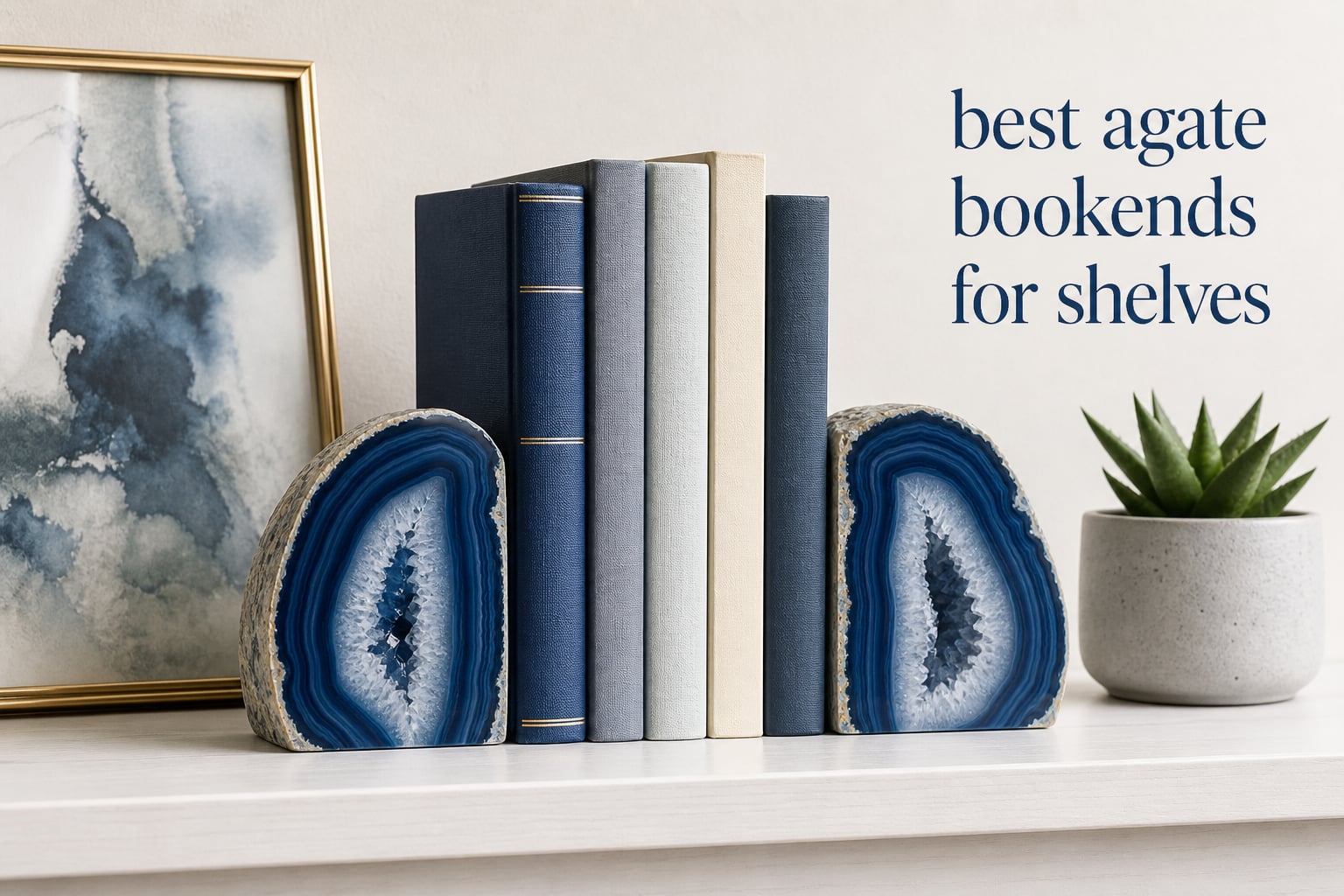 best agate bookends for shelves