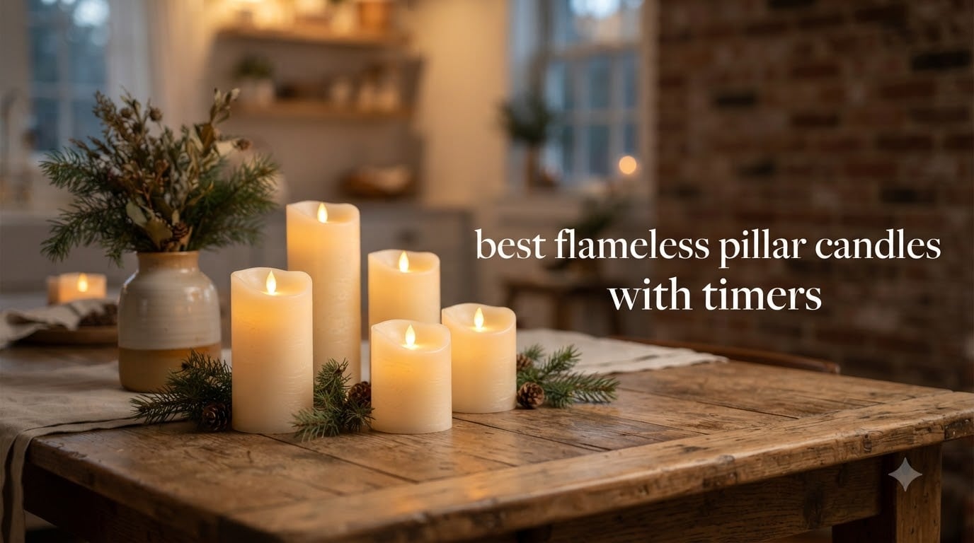 best flameless pillar candles with timers