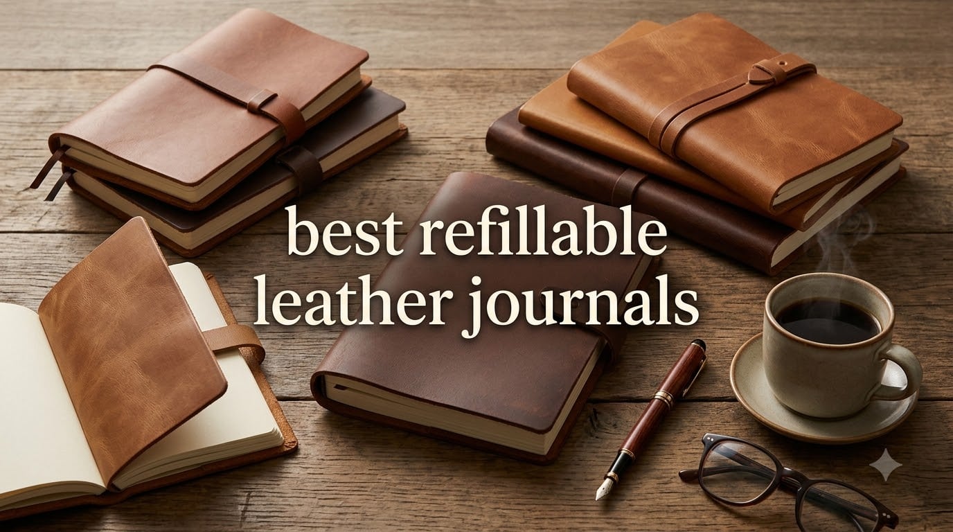 best refillable leather journals