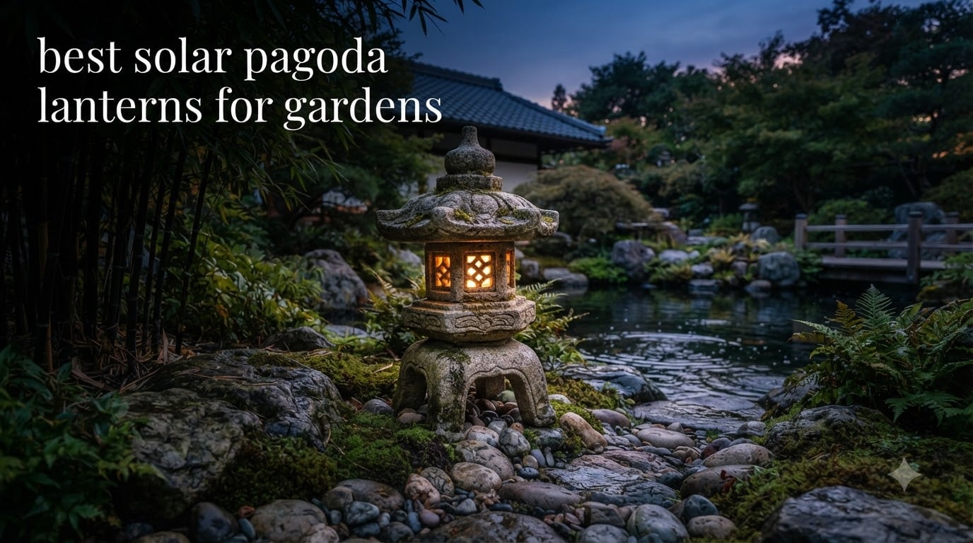 best solar pagoda lanterns for gardens