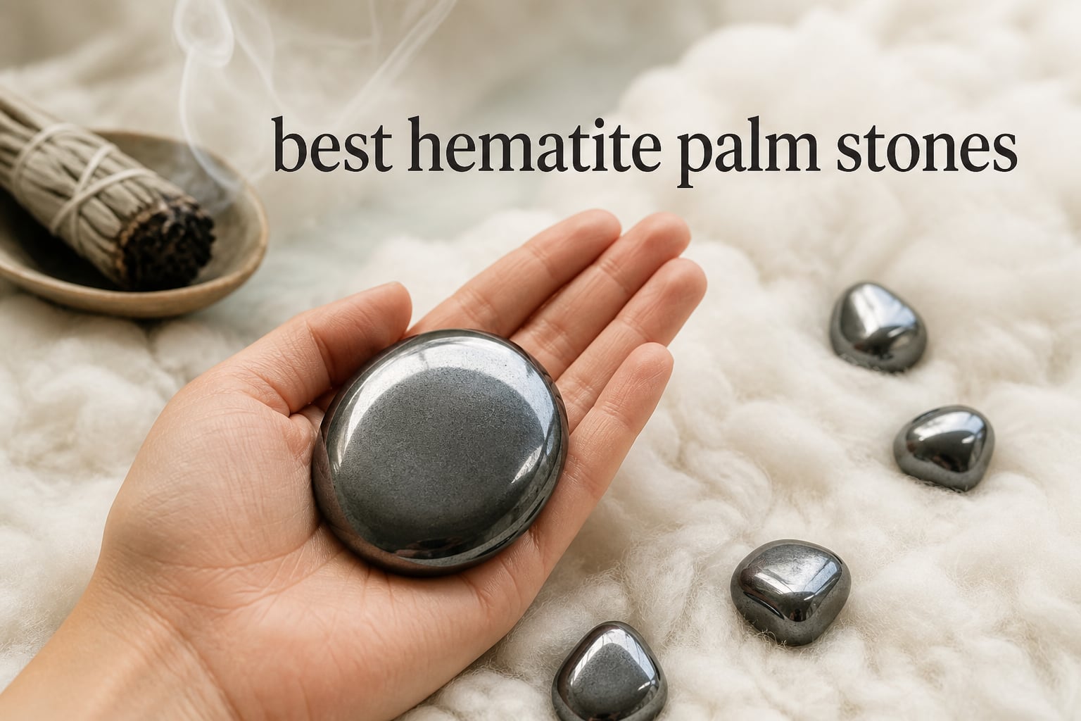 best hematite palm stones