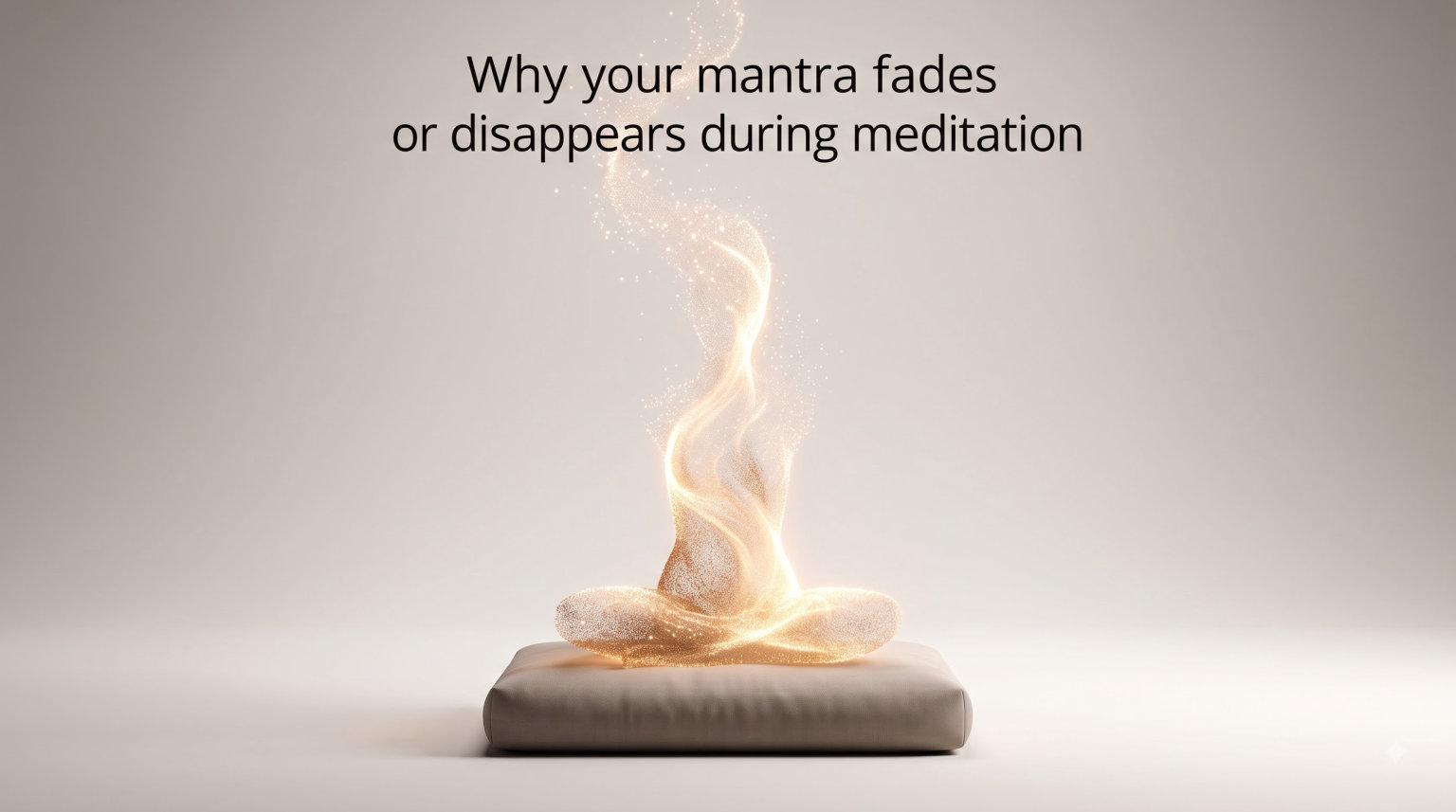 Why your mantra fades or disappears during meditation