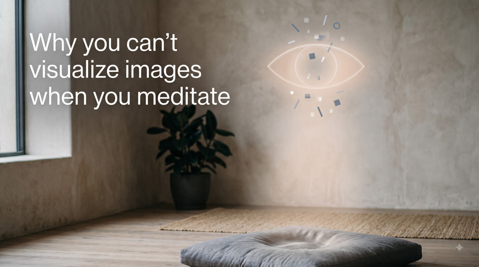 Why you can't visualize images when you meditate