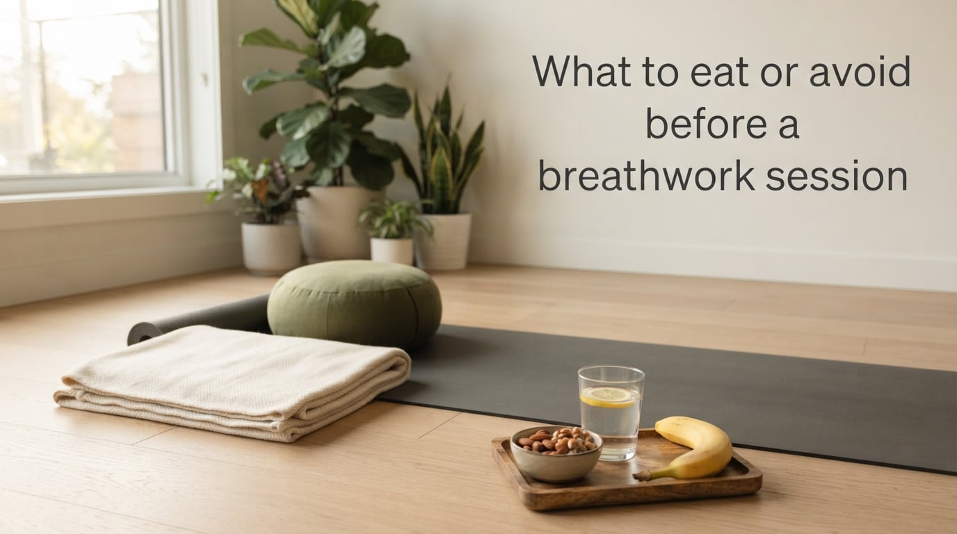 What to eat or avoid before a breathwork session