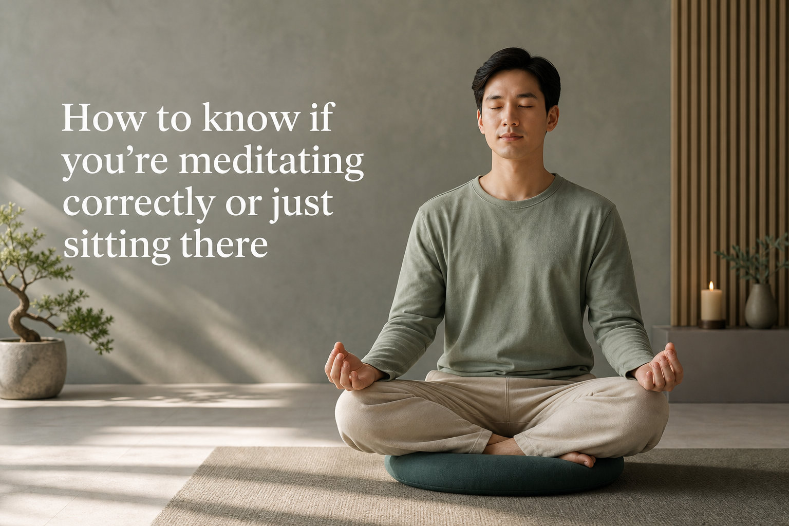 How to know if you're meditating correctly or just sitting there