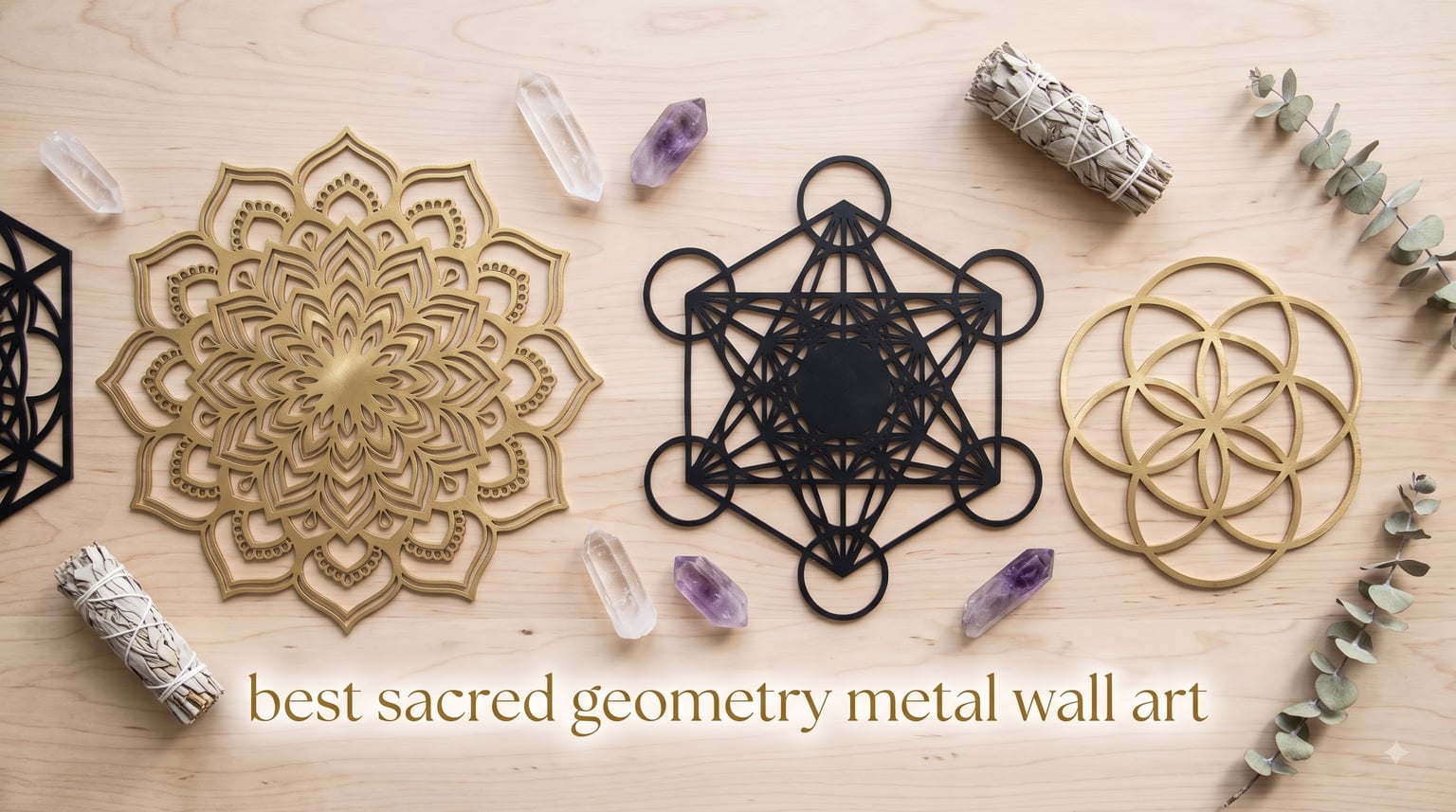 best sacred geometry metal wall art