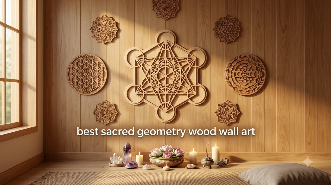 best sacred geometry wood wall art