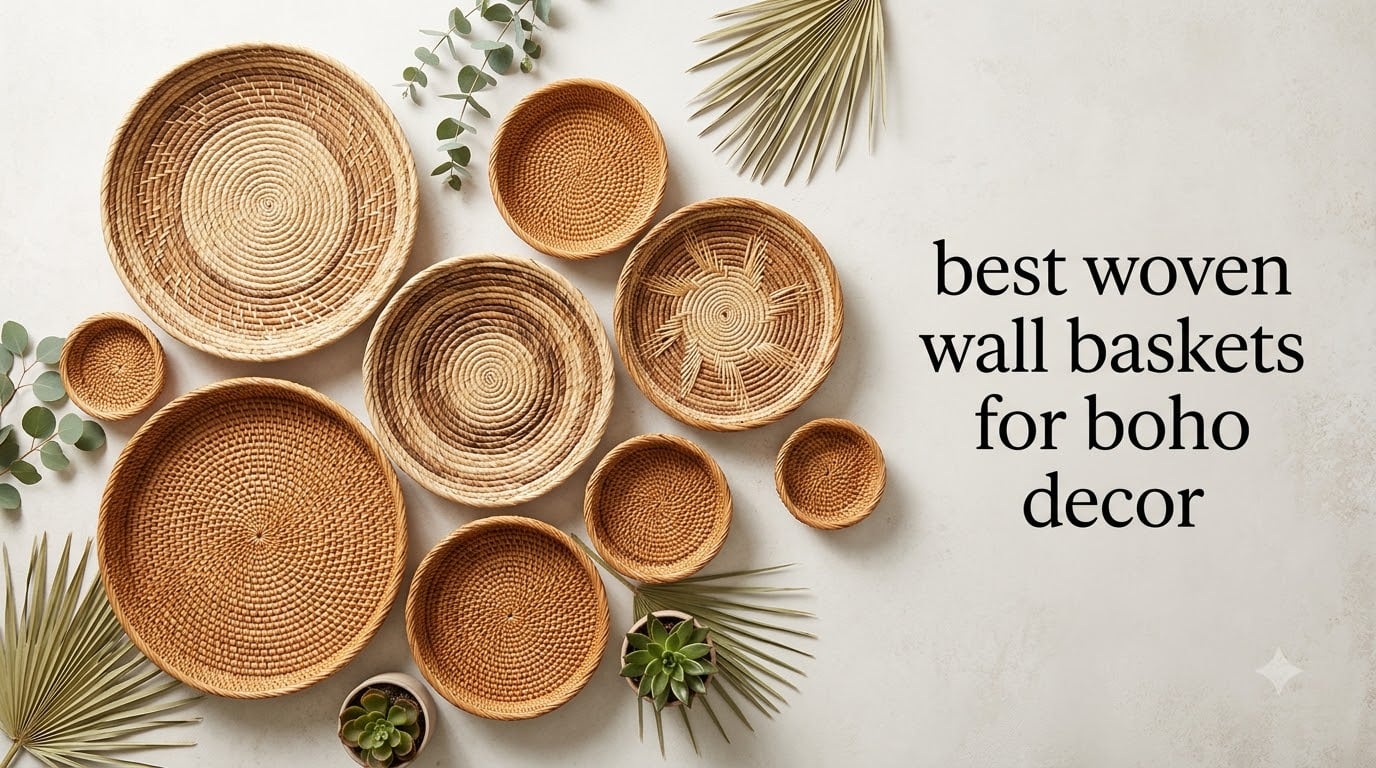 best woven wall baskets for boho decor