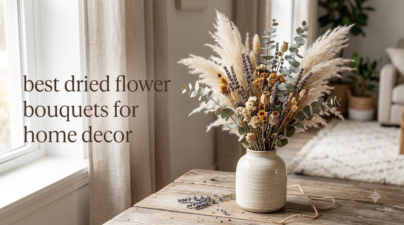 best dried flower bouquets for home decor