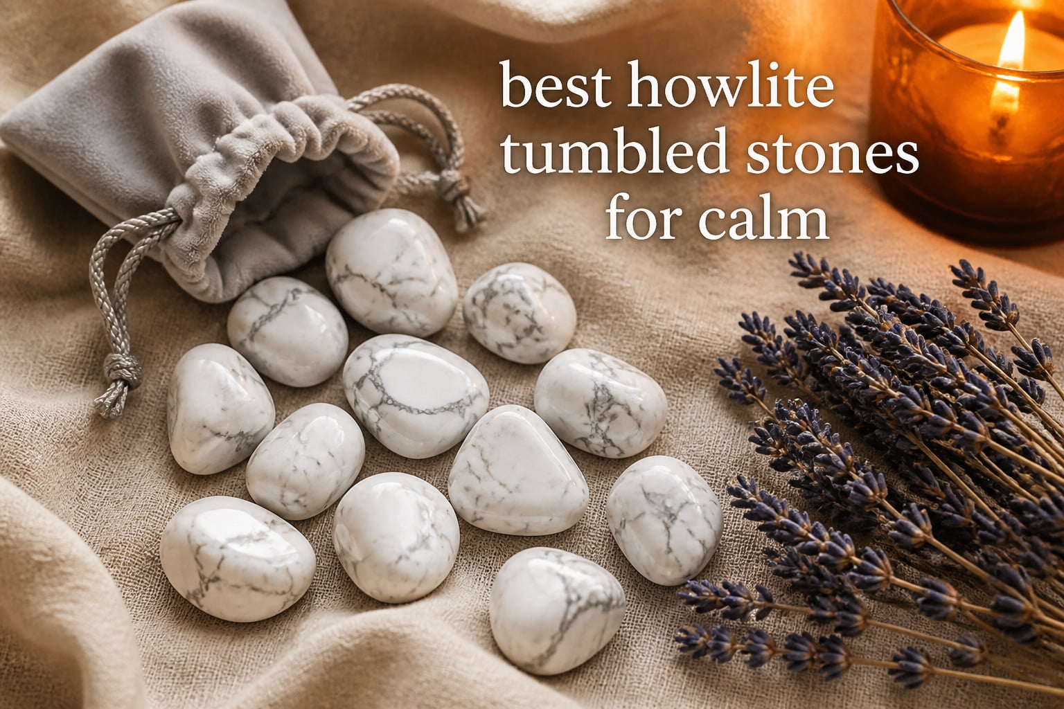 best howlite tumbled stones for calm