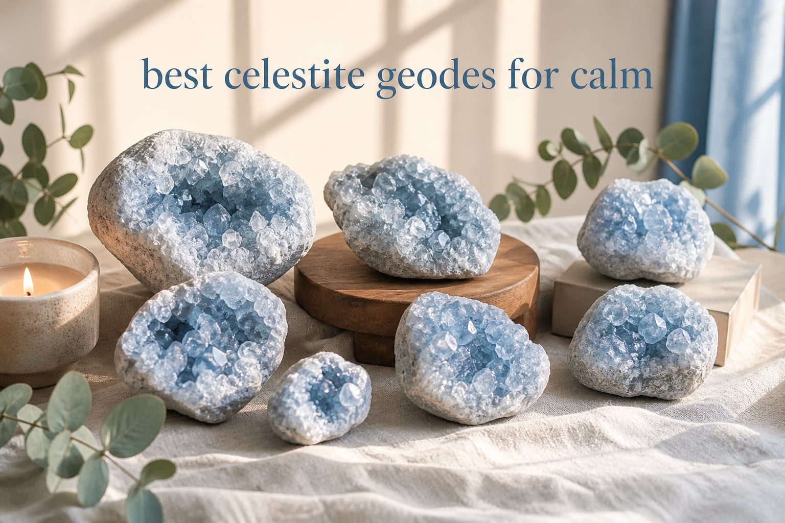 best celestite geodes for calm