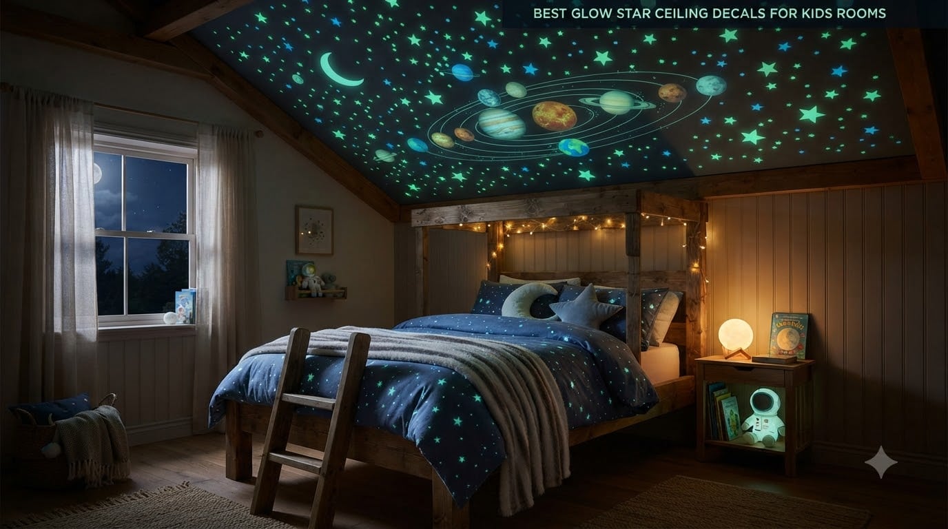 best glow star ceiling decals for kids rooms
