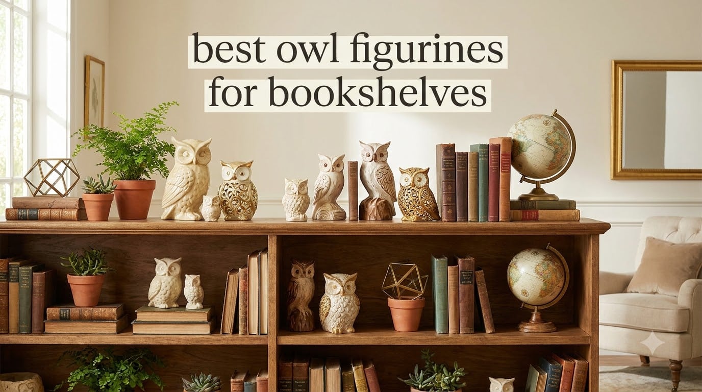 best owl figurines for bookshelves