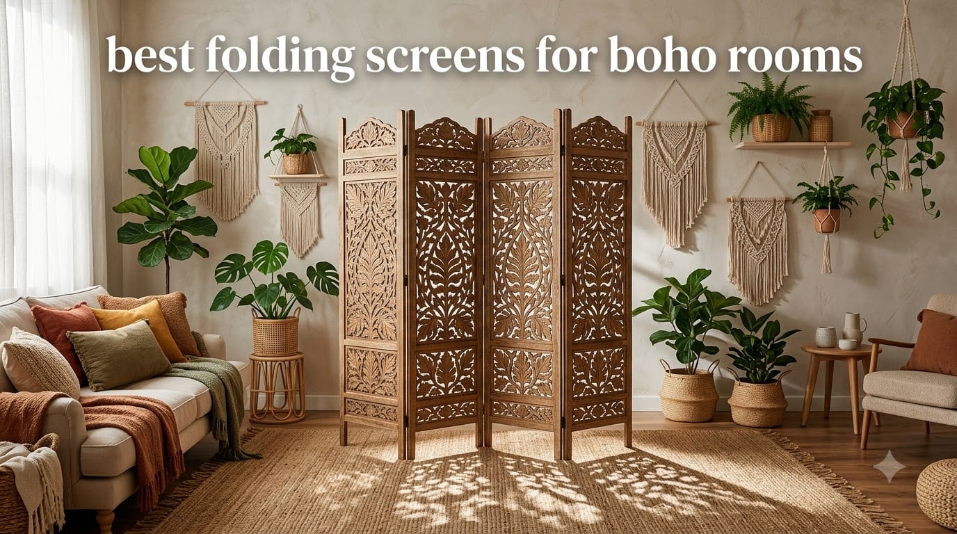 best folding screens for boho rooms
