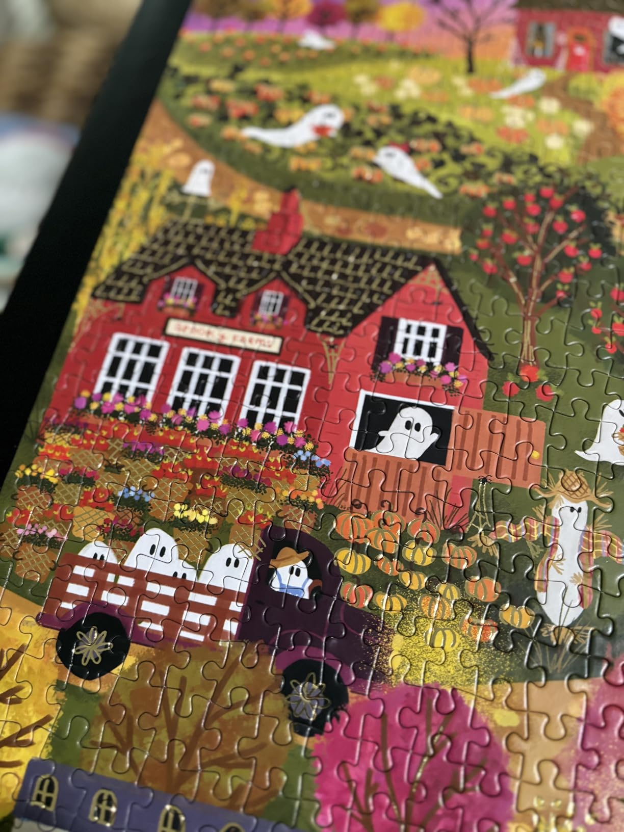 Galison - Spooky Village 1000 Piece Jigsaw Puzzle with Foil for Adults customer photo 1