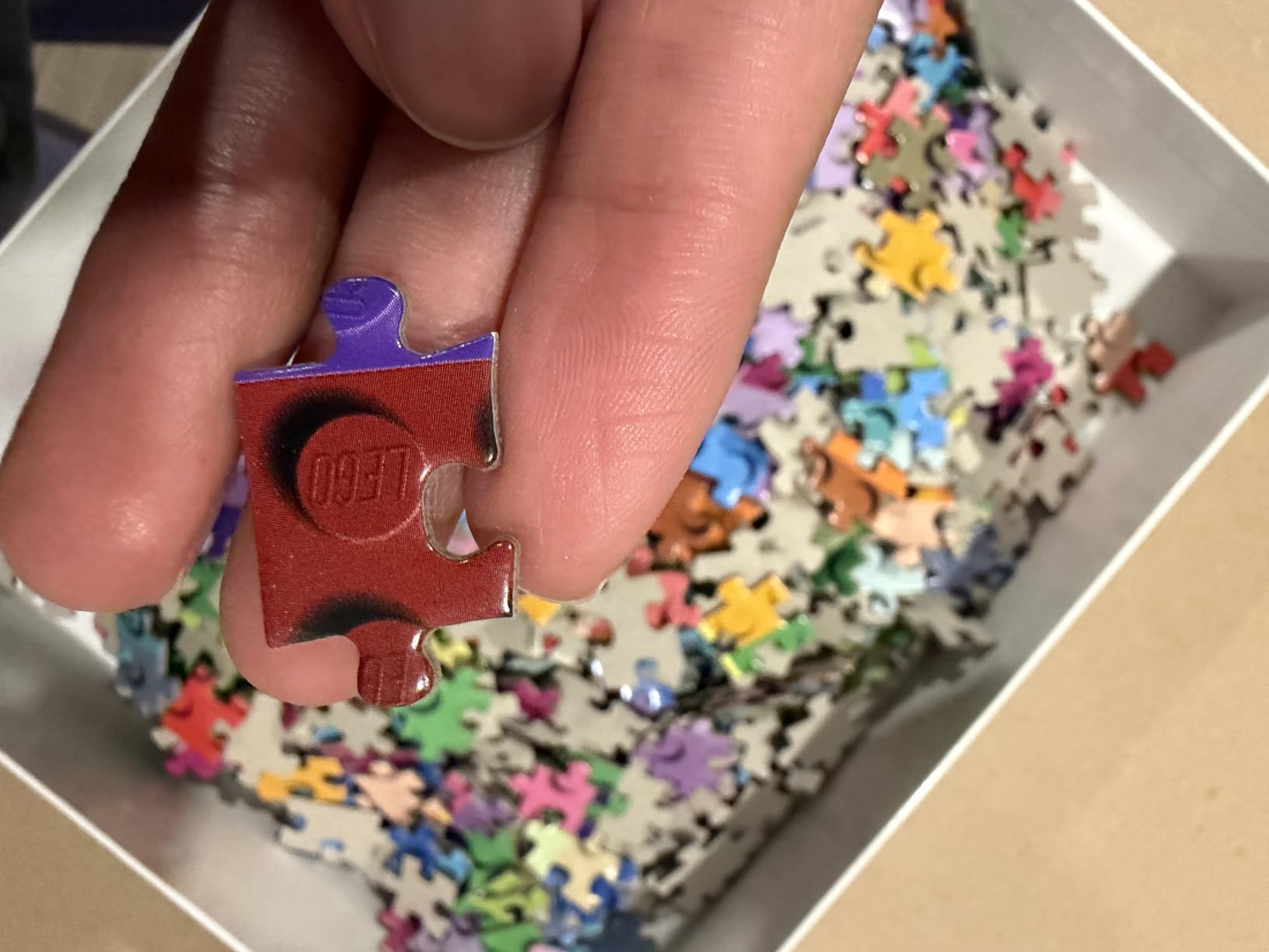 LEGO Rainbow Bricks 1000 Piece Jigsaw Puzzle customer photo 2