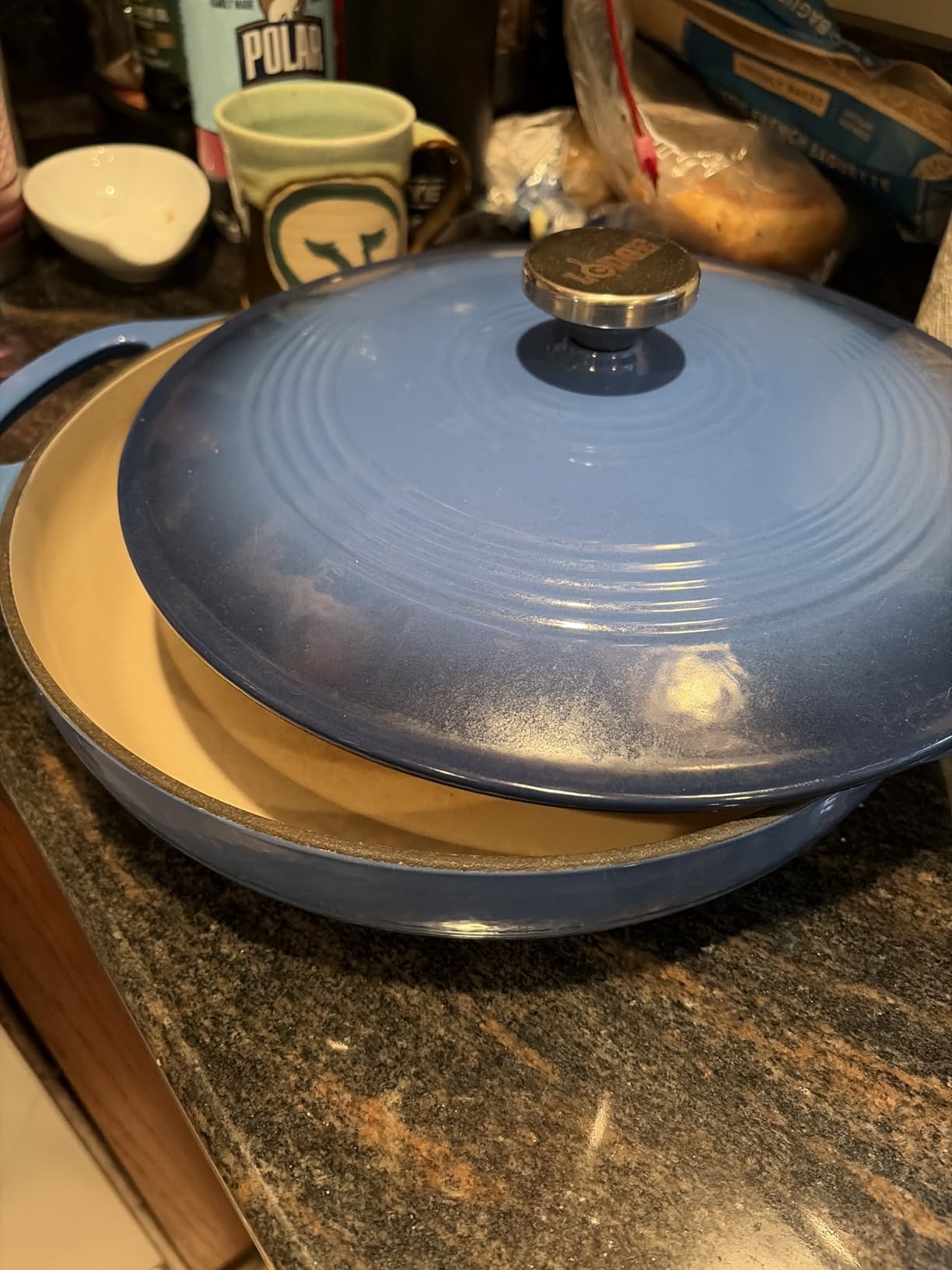 Lodge Essential Enamel Cast Iron Braiser, 3.6 Quart, Caribbean Blue customer photo 1