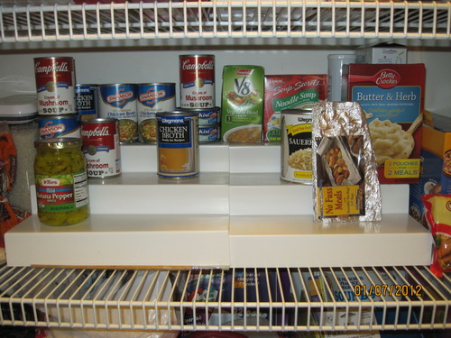 Dial Industries 3 Tier Expandable Pantry Shelf Organizer, Standard | Slides open to fit narrow or wide cabinets, Adds extra levels for canned goods and jars, Great for pantry, cupboard or closet customer photo 1