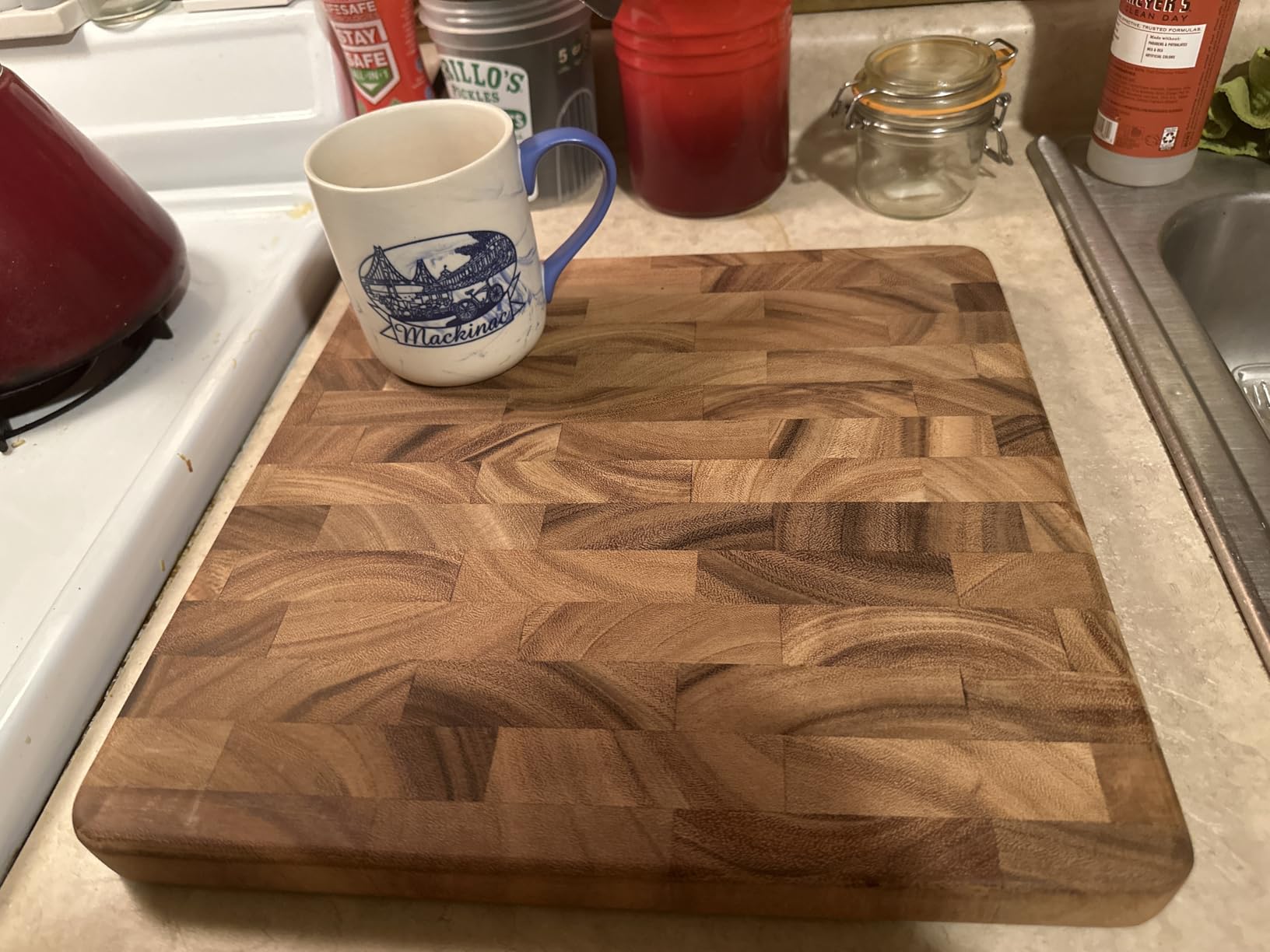 Ironwood Gourmet, Board Chefs Charleston End Grain | Knife-Friendly End Grain Surface | Protects Blade Edges | Ideal Charcuterie & Serving Board | Butcher Block |Beautiful Design customer photo 1