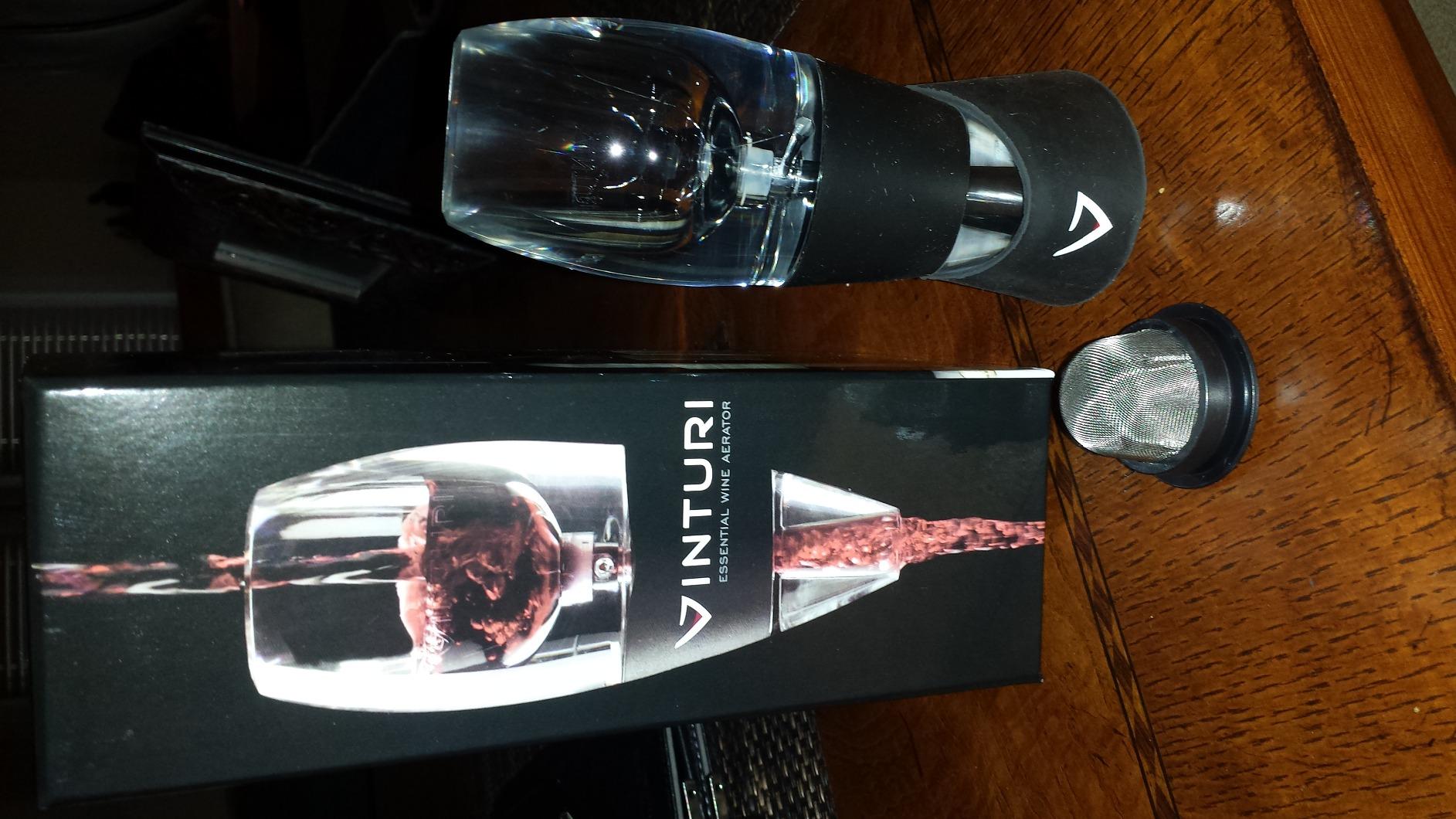 Vinturi Wine Aerator Pourer and Decanter for Red Wines Patented Design, Includes No-Drip Base & Sediment Screen, Black customer photo 1