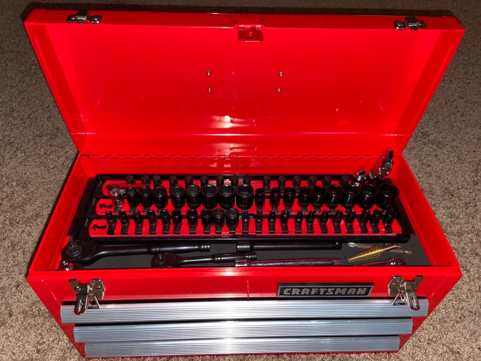 Craftsman 3-Drawer Metal Portable Chest Toolbox Red customer photo 1