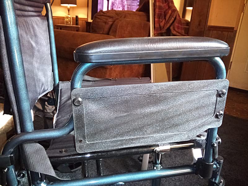 NOVA Heavy Duty Bariatric Transport Chair with 400 lb. Weight Capacity, 22” Extra-Wide Seat with Locking Hand Brakes, Flip Up Arms (for Easy Transfer), Anti-Tippers, 12” Rear Wheels, Color Red customer photo 2